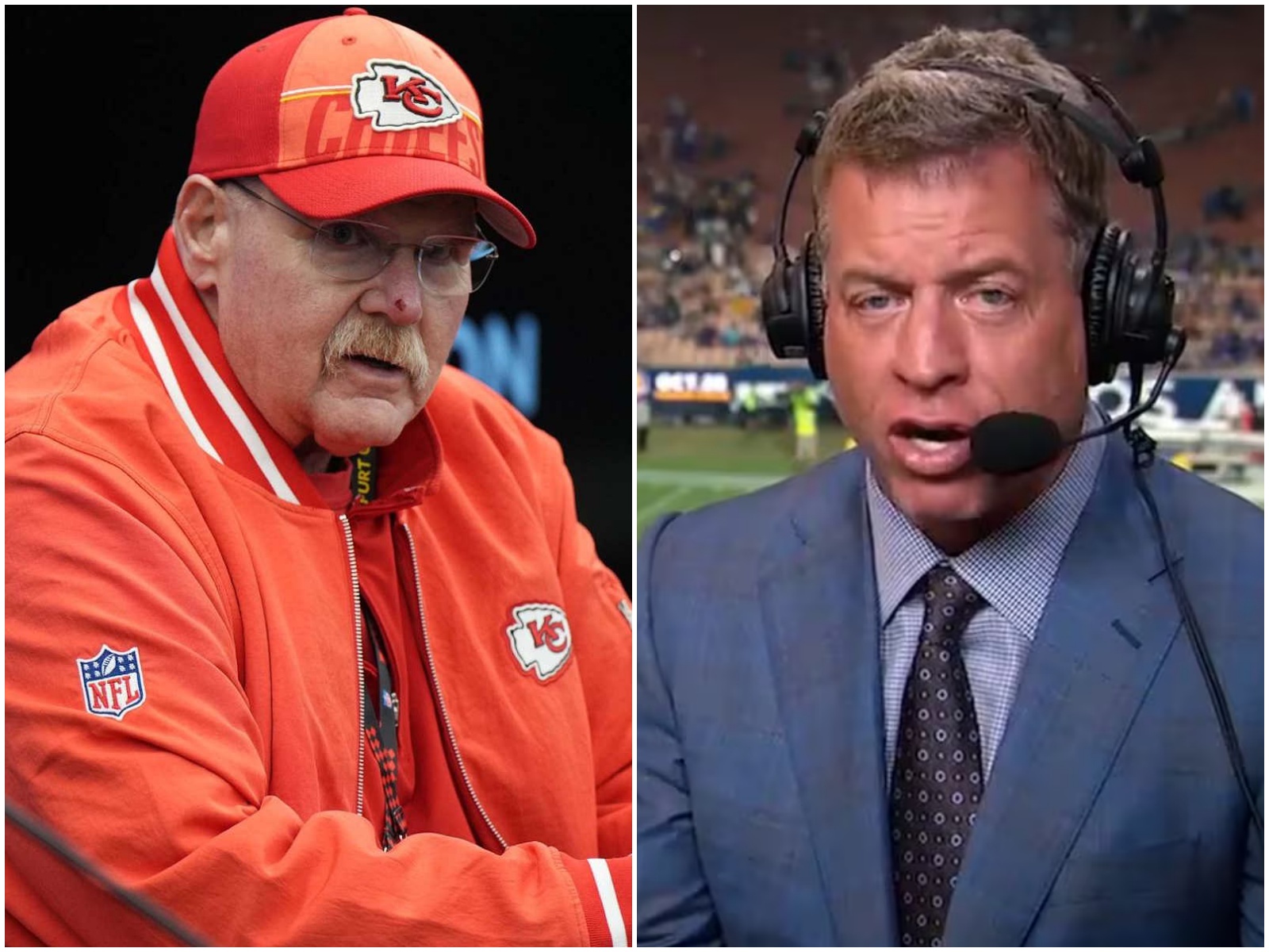 BREAKING: Kansas City Chiefs head coach Andy Reid has filed a lawsuit against NFL FOX commentator Troy Aikman in NFL court, accusing him of making “demeaning and offensive” statements during a press conference following a 23-14 win over the Houston Texans. Andy Reid claims that Troy Aikman’s comments caused significant damage to the Chiefs’ players’ morale.