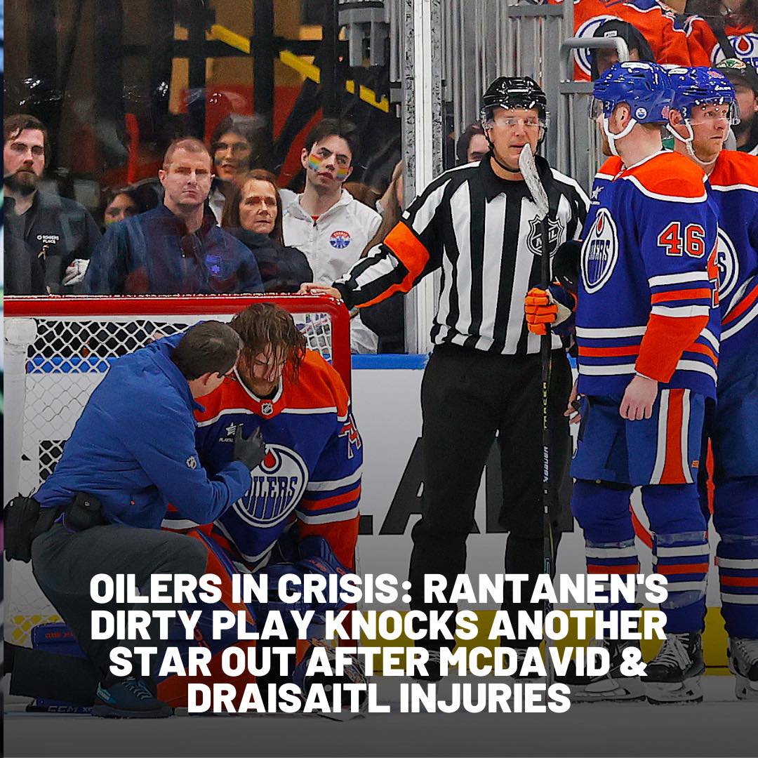 Cover Image for Oilers in Crisis: Rantanen’s Dirty Play Knocks Another Star Out After McDavid & Draisaitl Injuries