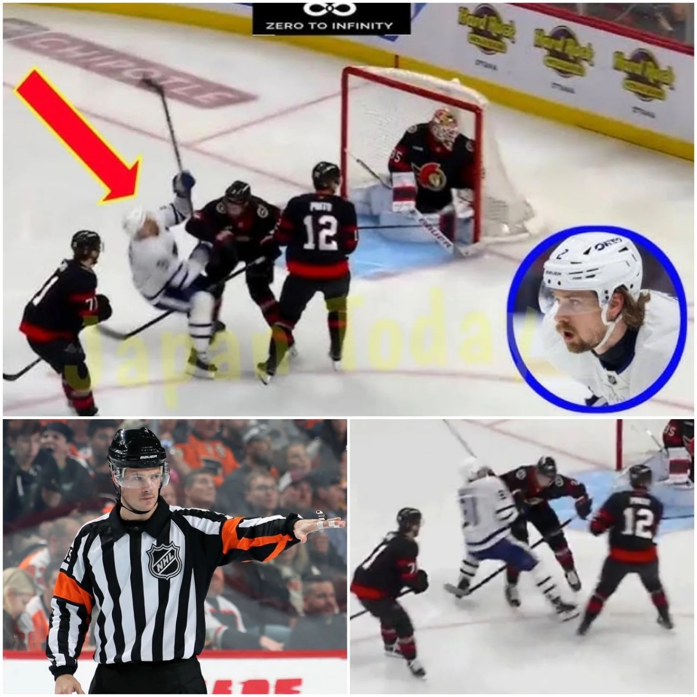 Cover Image for Star Auston Matthews filed a lawsuit in the NHL court over referee peter macdougall’s intentional disregard for the dirty play of player Artem Zub who hit John Tavares high in the head, forcing him to leave the field unconscious. Auston Matthews demanded a fair game, and this is how the NHL responded.