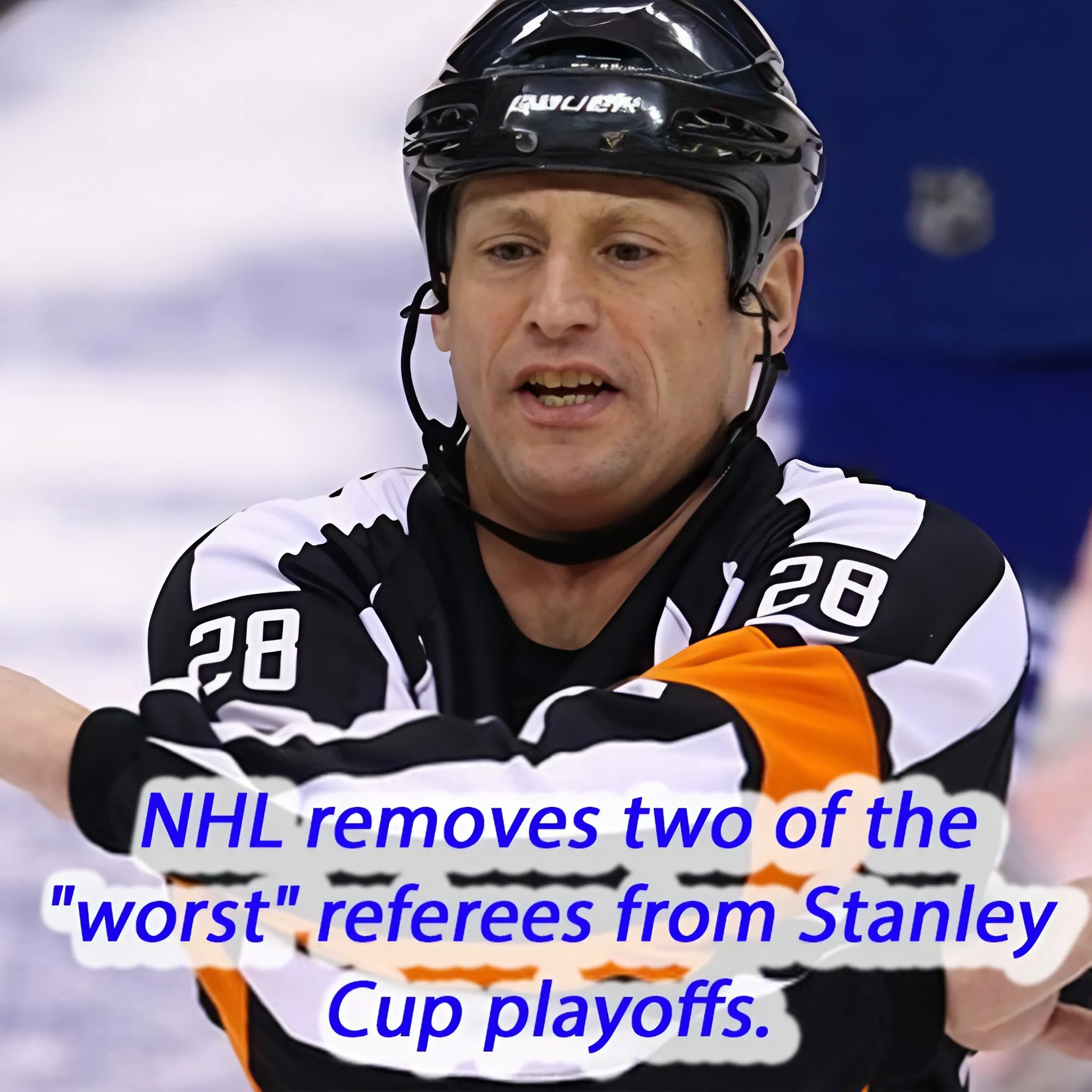 Cover Image for NHL removes two of the referees voted to be the “worst” in the league from the playoffs.