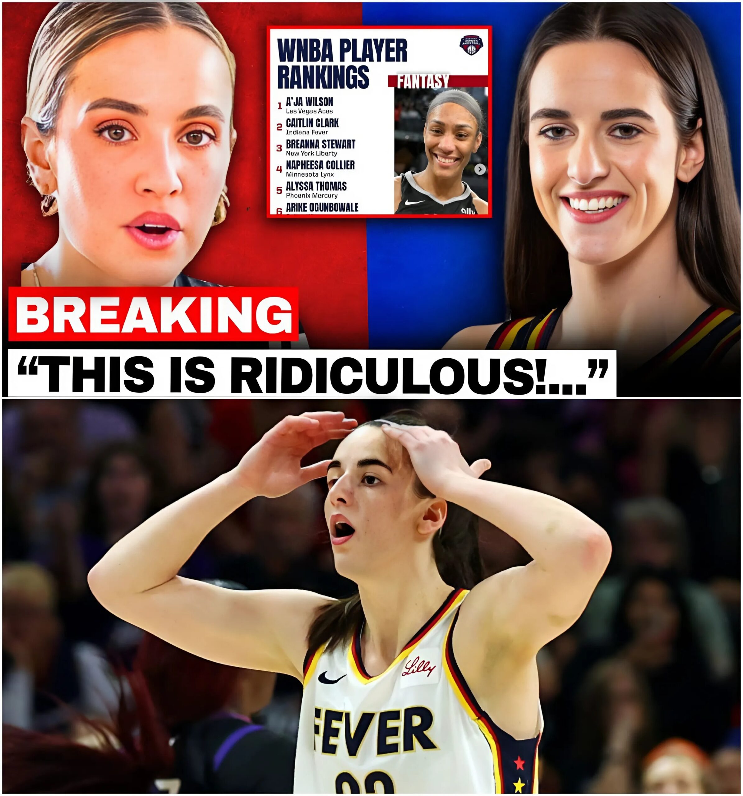Cover Image for Rachel Demita EXPOSES Ranking RIGGED Against Caitlin Clark! You Won’t Believe #5!