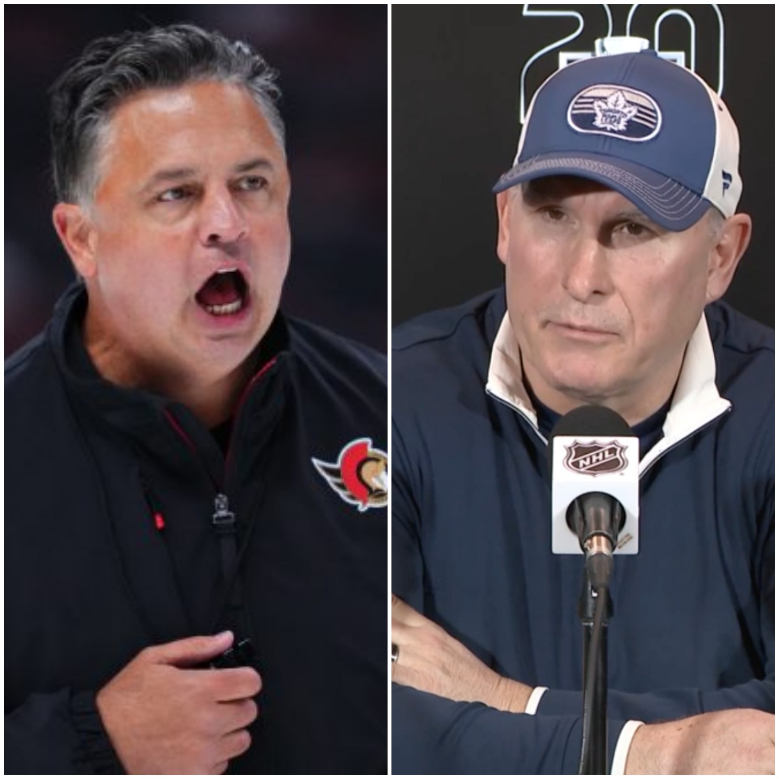 Cover Image for Ottawa Senators head coach Travis Green shocked everyone by sending a three-word “threatening” message to the Toronto Maple Leafs ahead of their next Game 4, prompting a controversial response from head coach Craig Berube…