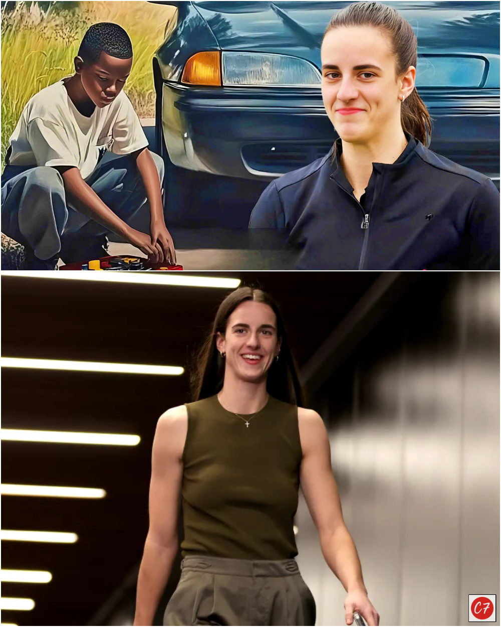 Cover Image for BREAKING NEWS: No One Paid Attention to the Black Kid Changing a Tire—Until Caitlin Clark Showed Up With Keys to a Brand-New SUV