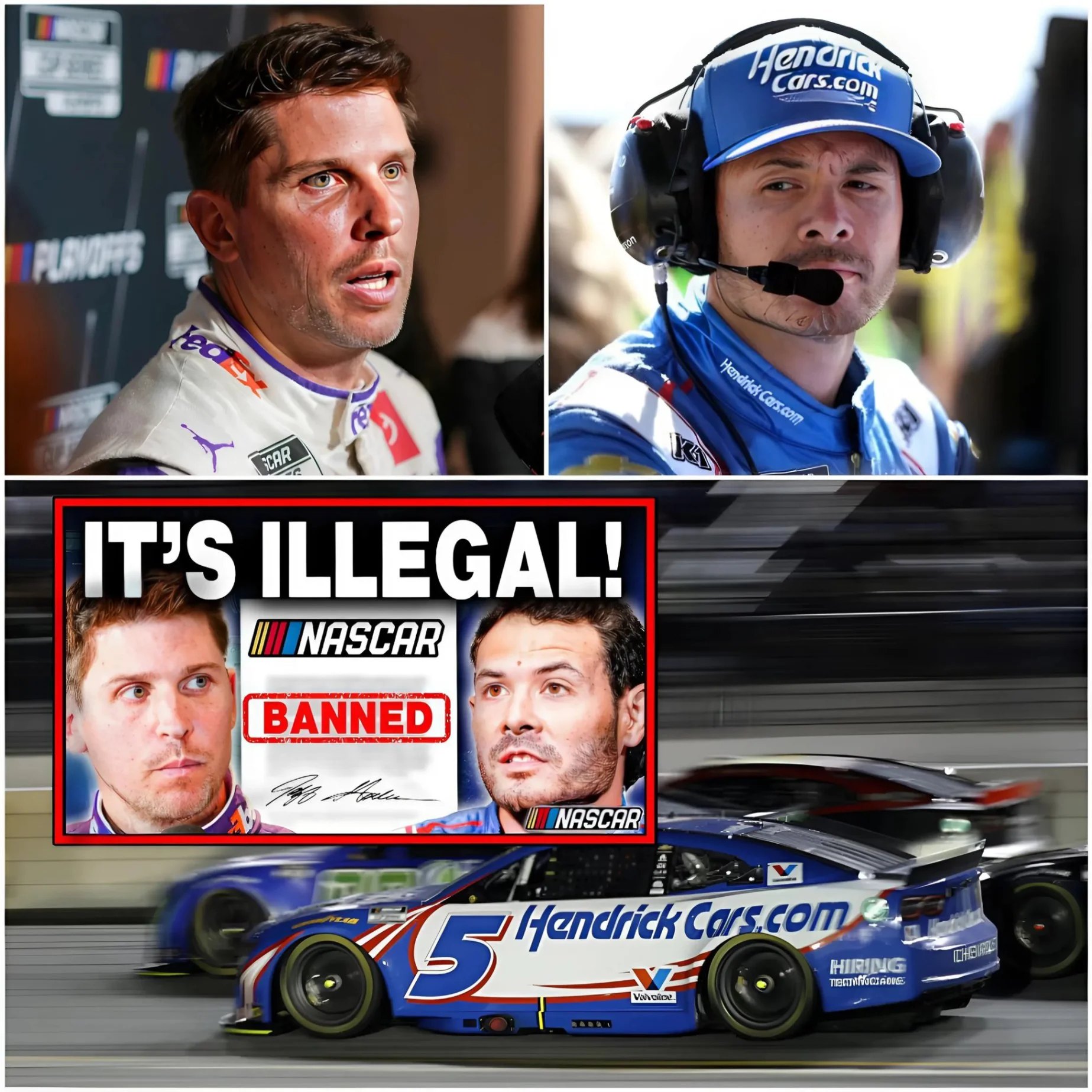 Nascar Alert Huge Problems For Kyle Larson After Denny Hamlin S