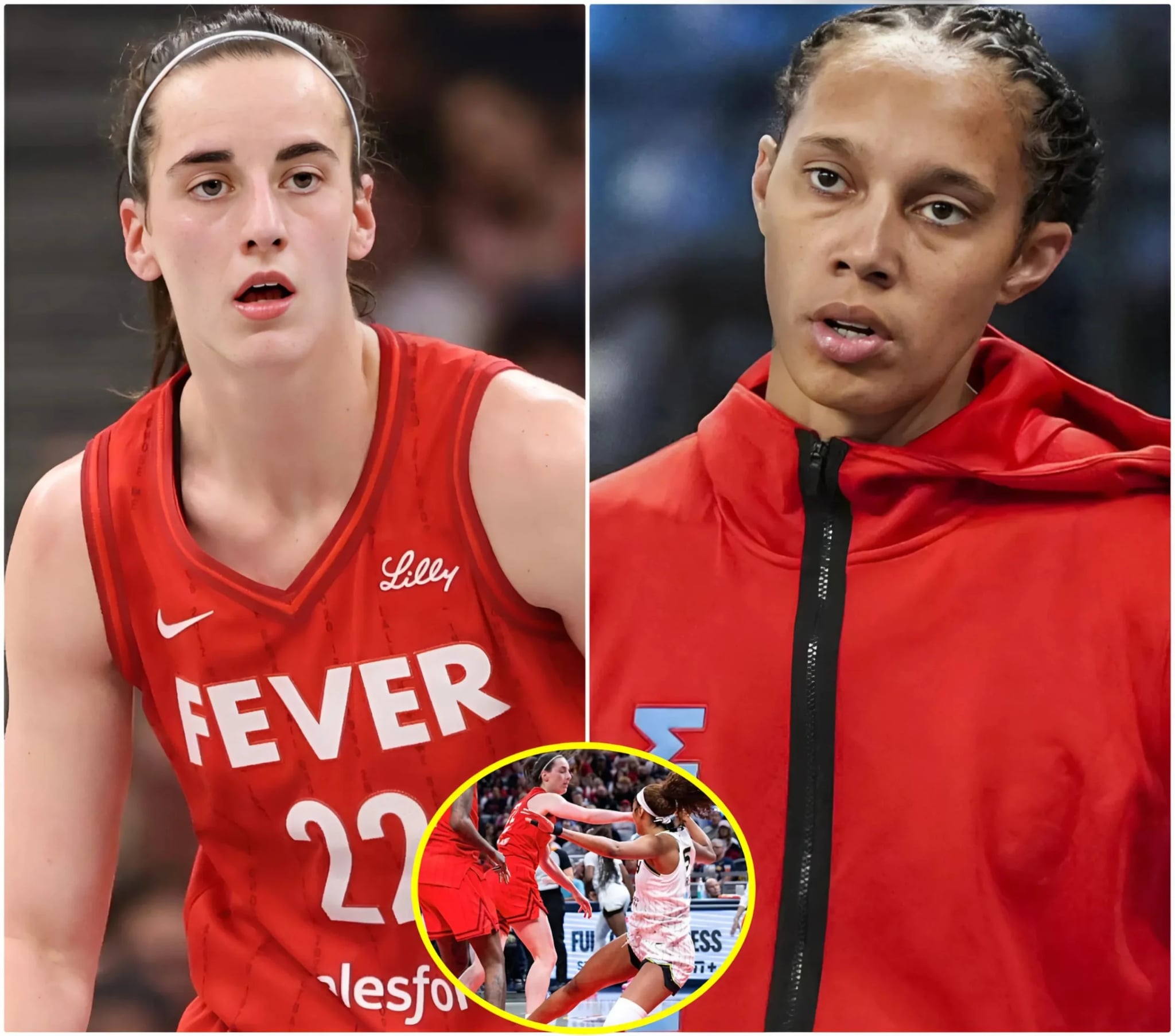 Cover Image for Atlanta Dream superstar Brittney Griner has set social media ablaze with a “threatening” message to Caitlin Clark, vowing revenge for Clark’s brutal, ruthless treatment of Angel Reese ahead of tomorrow’s game—leaving Clark fearful and anxious about the power of this man.