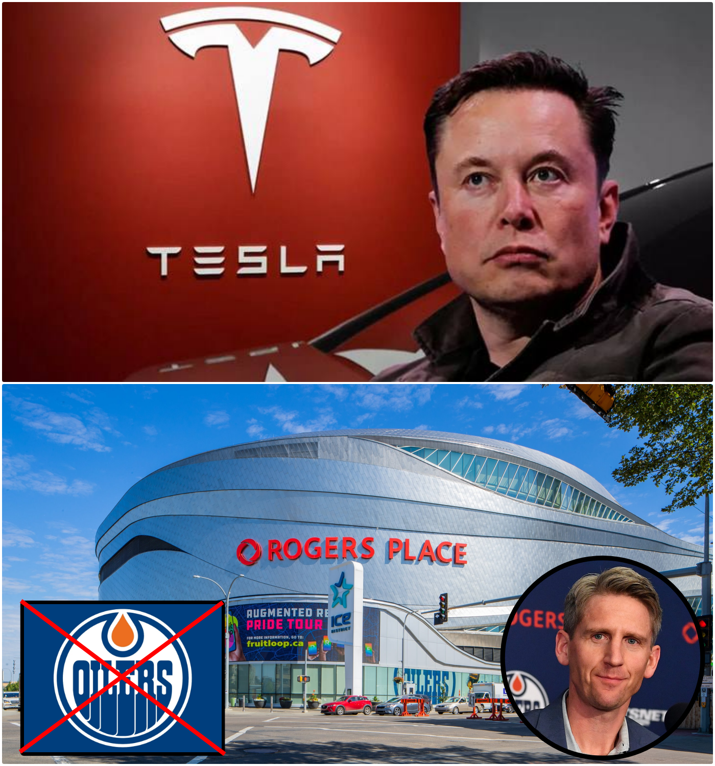 Cover Image for Elon Musk declared: “Boycotters of Tesla are unpatriotic” after news broke that the Edmonton Oilers refused to cooperate with Tesla.