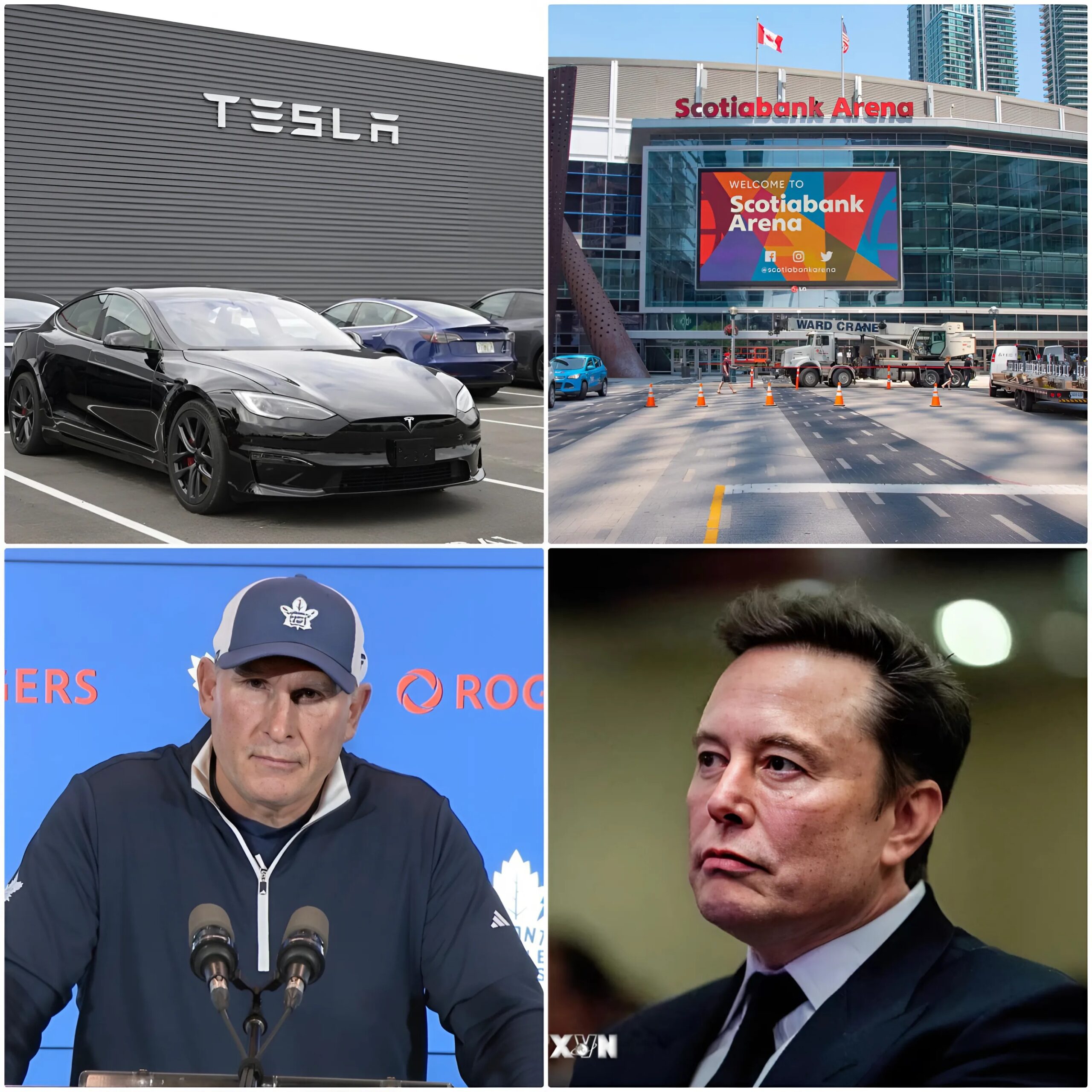 Cover Image for HOLY SHIT: Toronto Maple Leafs  Reject Elon Musk’s Tesla Ad at Scotiabank Arena! Leafs Give Elon Musk a Very Good Reason for Rejection