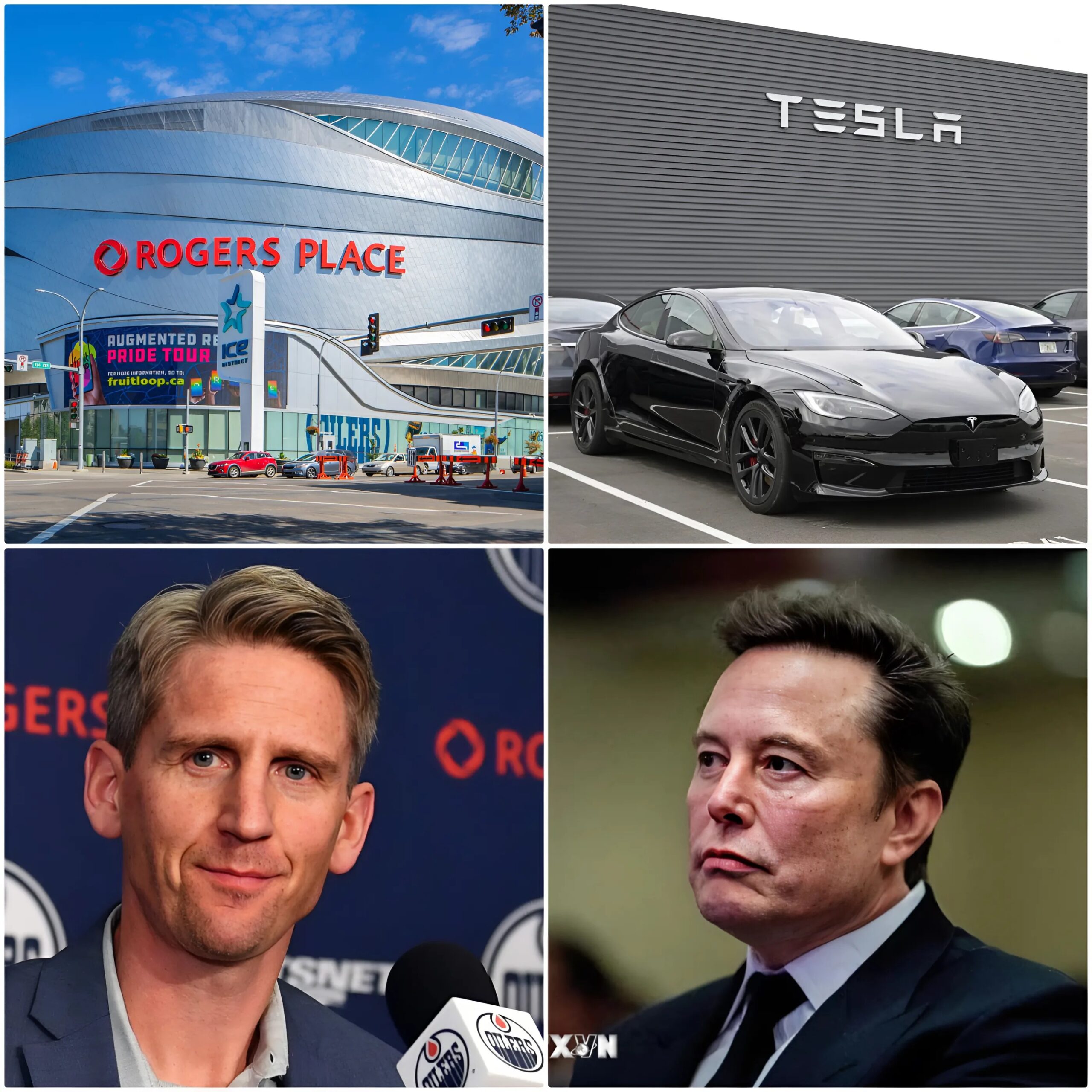Cover Image for HOLY SHIT: Edmonton Oilers  Reject Elon Musk’s Tesla Ad at Rogers Place! Oilers  Give Elon Musk a Very Good Reason for Rejection…