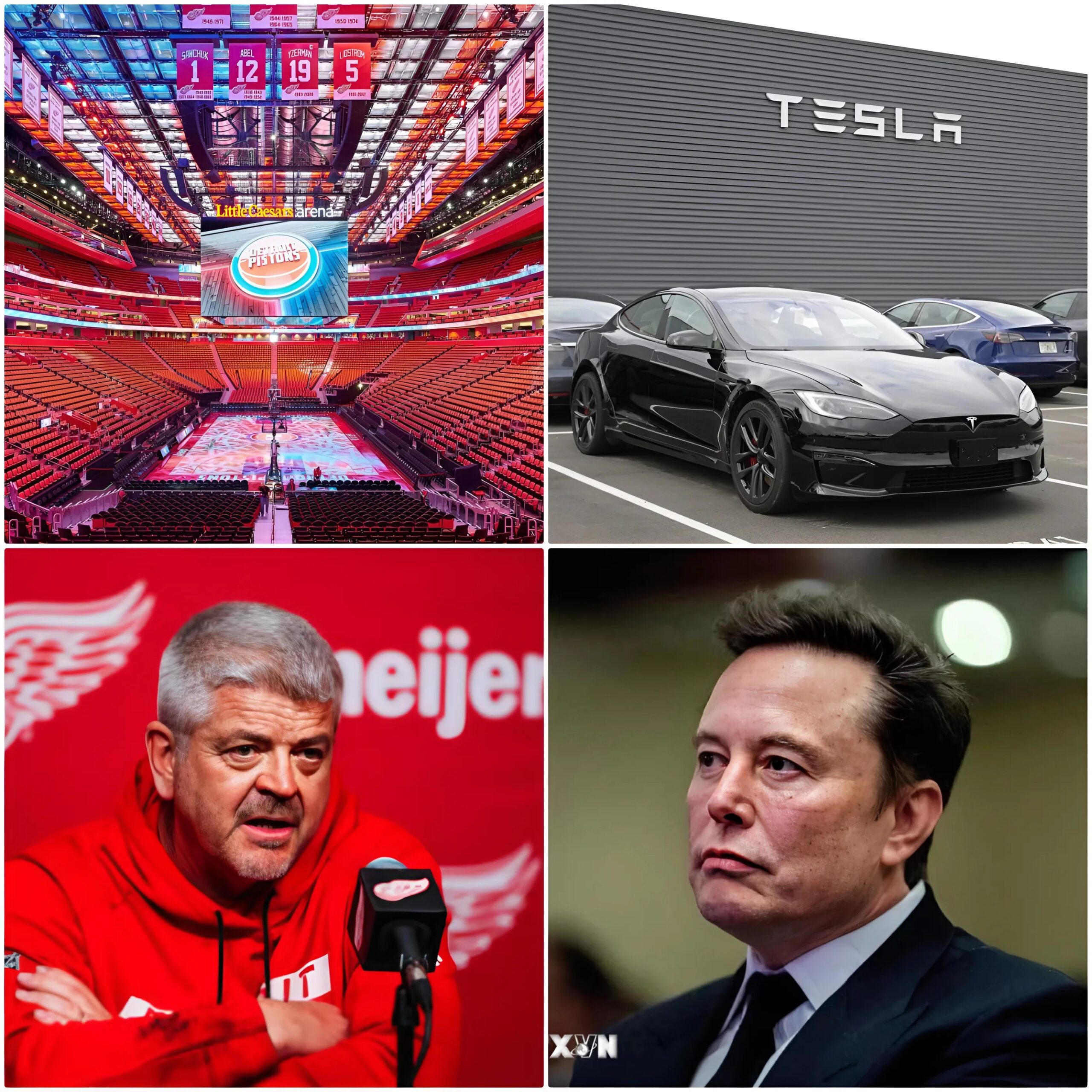 Cover Image for HOLY SHIT: Detroit Red Wings  Reject Elon Musk’s Tesla Ad at Little Caesars Arena! Detroit Give Elon Musk a Very Good Reason for Rejection…