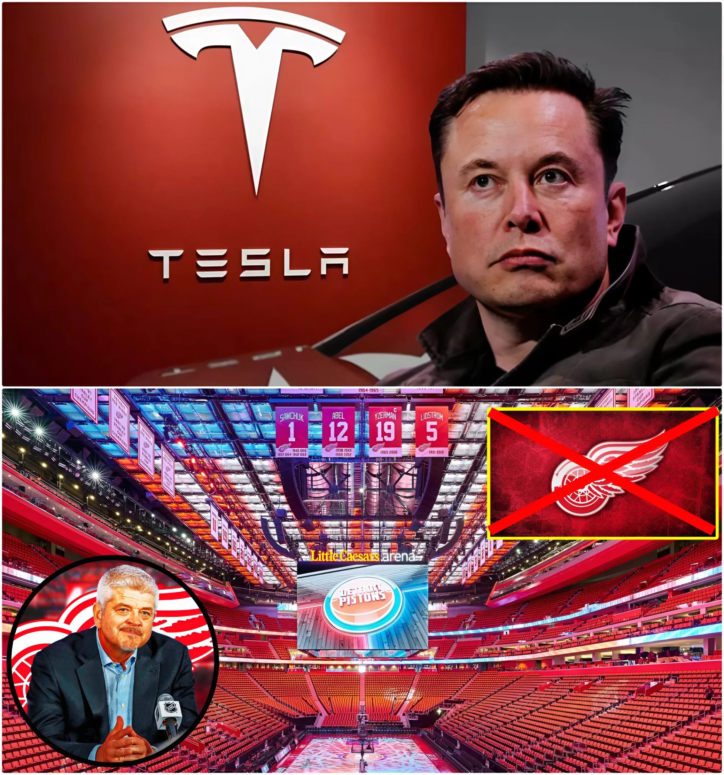 Cover Image for Elon Musk declared: “Boycotters of Tesla are unpatriotic” after news broke that the Detroit Red WIngs refused to cooperate with Tesla.