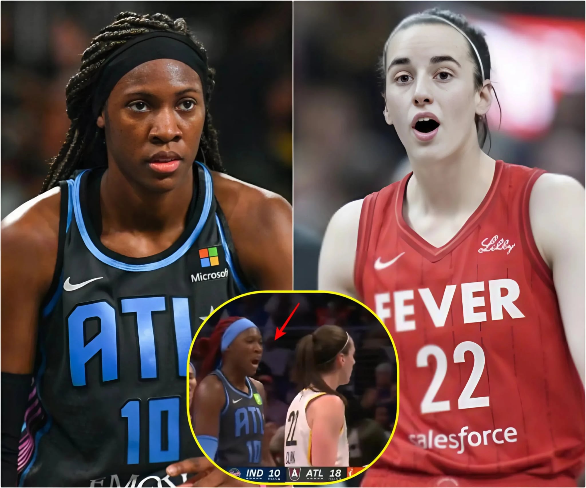 Cover Image for The WNBA Supreme Court has announced a $75,000 fine for Rhyne Howard for misconduct after she shouted “f*** you” three times in Caitlin Clark’s face during an intentional and provocative foul.