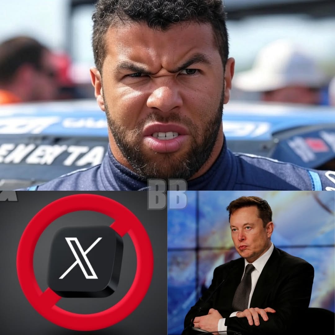 Cover Image for BREAKING: Following billionaire Elon Musk’s announcement on the X app that it would ban Bubba Wallace’s Family from using Tesla products, Bubba Wallace has urged NFL fans to delete the X app to avoid seeing “shit” posts from Elon Musk, stating: “This app…”