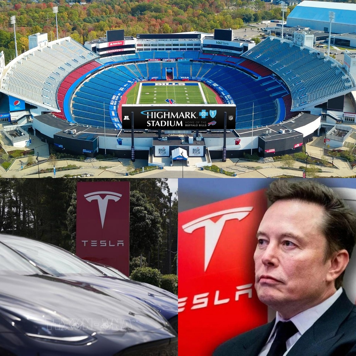 Cover Image for HOLY SHIT: Buffalo Bills Reject Elon Musk’s Tesla Ad at Highmark! Bills Give Elon Musk a Very Good Reason for Rejection…