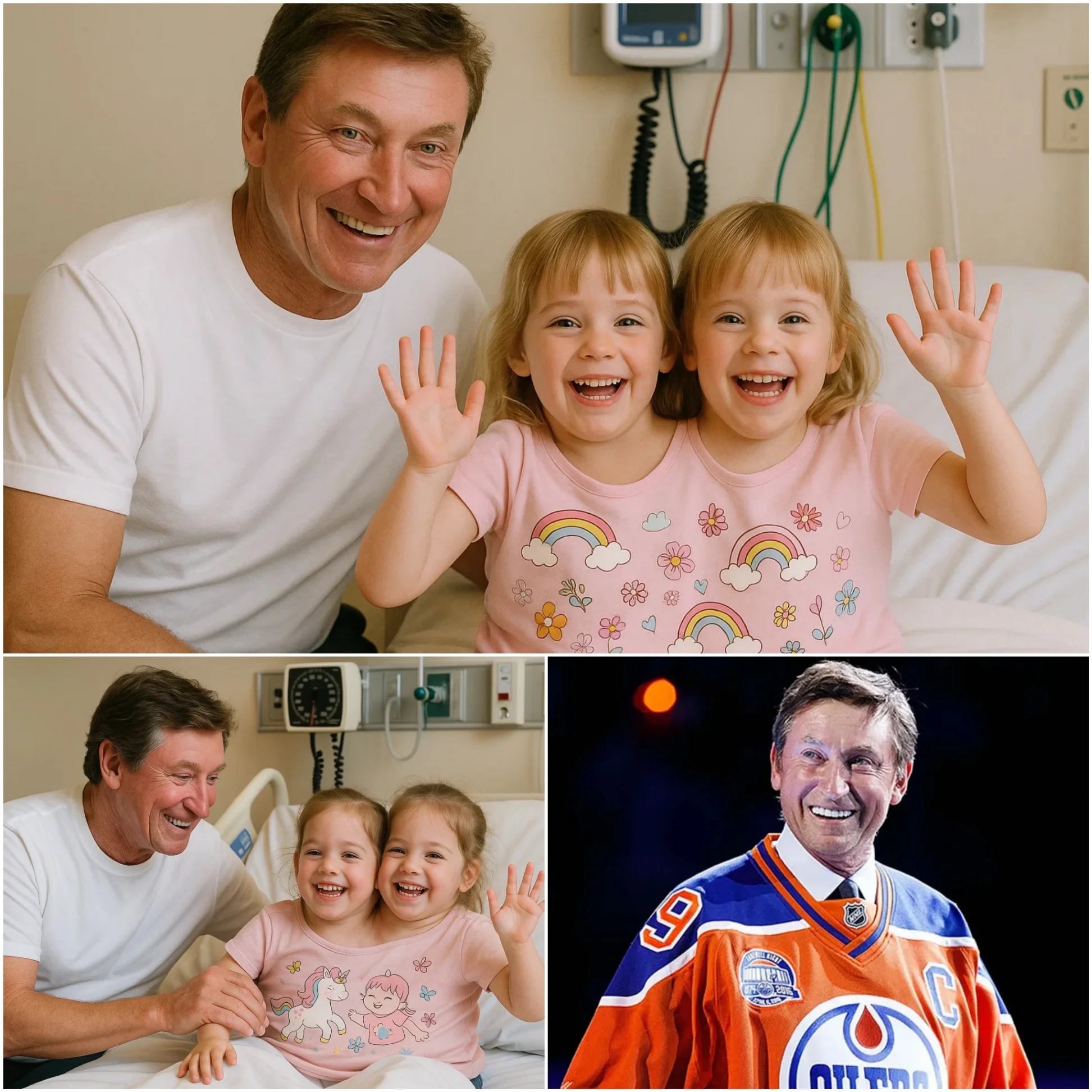Cover Image for BREAKING: Hockey legend Wayne Gretzky shocks the world by funding life-saving surgery to separate conjoined twins, leaving fans in tears and praying: ‘I did it to give them a fighting chance!’. A heroic act that has rocked the world and has everyone rooting for…