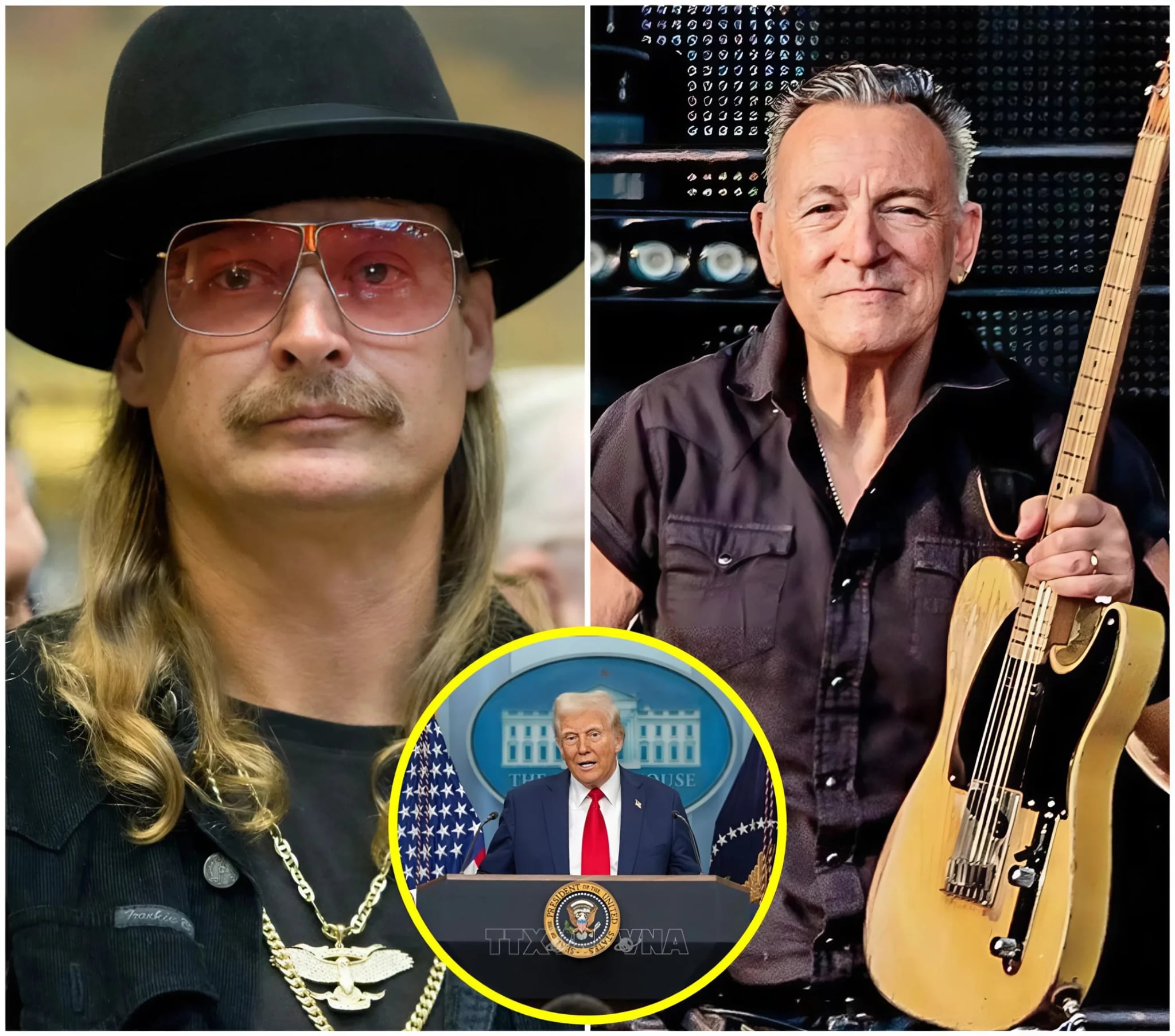 Sentance Rock BREAKING: Kid Rock subtly criticized Bruce Springsteen’s blind ...