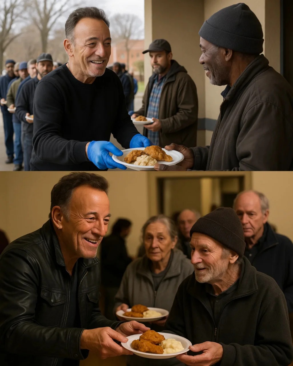 Cover Image for Bruce Springsteen bought the tiny diner that let him eat on credit in college — but what he turned it into now feeds 120 homeless people every day…