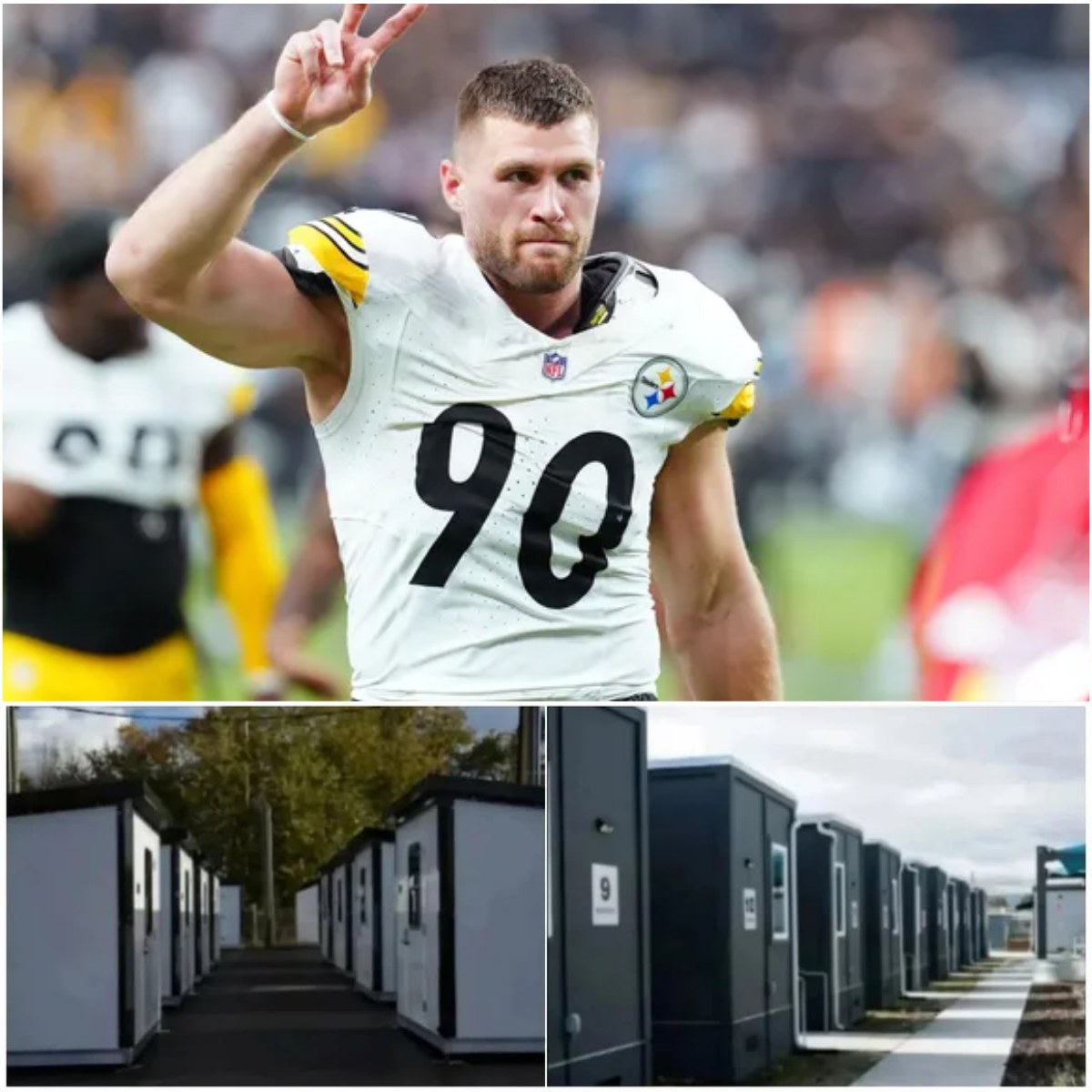 Cover Image for BREAKING NEWS : Pittsburgh Steelers player superstar T. J. Watt Donates Entire $12.9 Million Bonus and Sponsorship Earnings to Homeless Shelter Initiative to Help Fund 150 Units Housing with 300 Shelter Beds… “I’ve seen the effects of homelessness firsthand growing up, and I knew if I ever had the means, I’d give back in a meaningful way,” T. J. Watt said in a press conference. “No one deserves to sleep on a sidewalk.”..