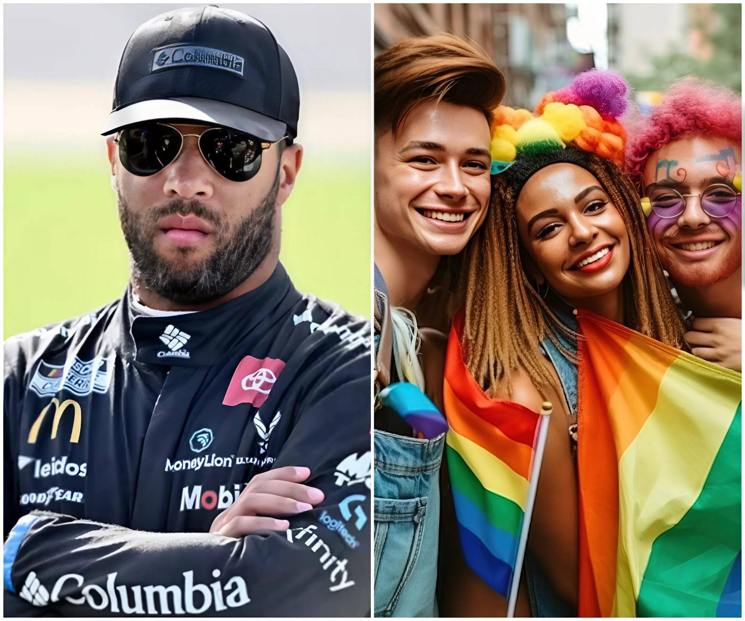 Cover Image for BREAKING: Bubba Wallace announces he will not celebrate Pride Month in June — he says “WOKE” doesn’t deserve to be honored, citing…