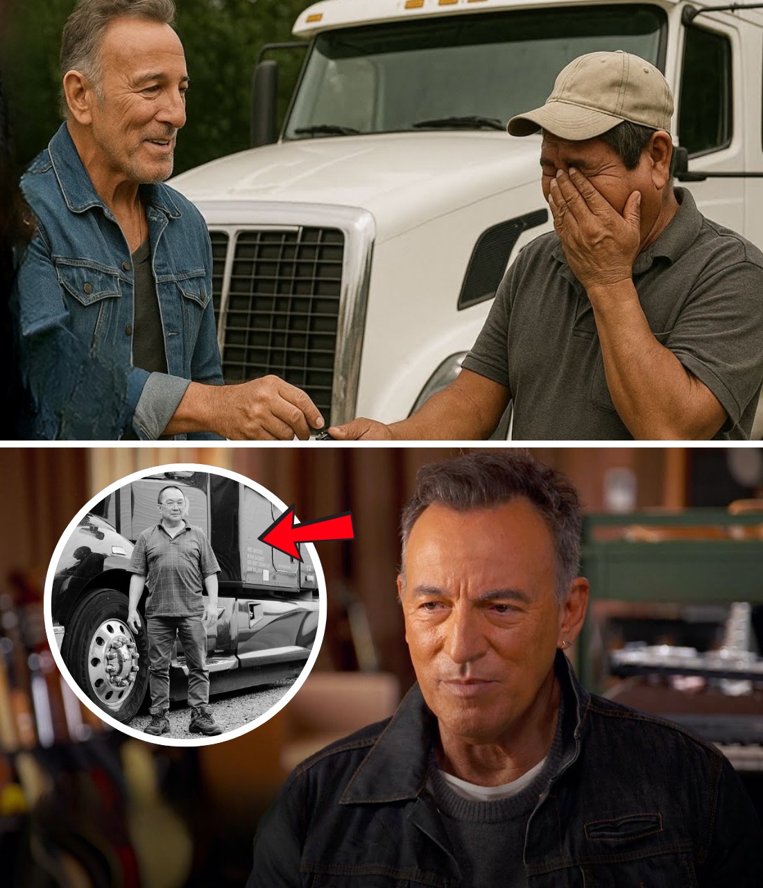 Cover Image for Highway Miracle: How Bruce Springsteen’s Unexpected Encounter with a Struggling Trucker on Interstate 80 Sparked an Unforgettable Act of Kindness—The True Story of Miguel Rodriguez, the American Dream, and the Rock Legend Who Helped Rebuild a Life, One Mile at a Time