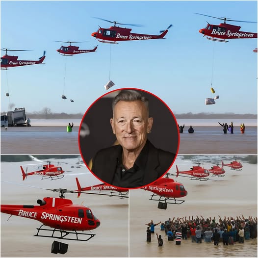 Cover Image for BREAKING NEWS: Nearly 3 tons of food were transported by 6 private planes that took off from Missouri to Texas! The Bruce Springsteen symbol appeared on the planes, stunning everyone and revealing that the person behind this humanitarian act, who made millions of people cry, was none other than Bruce Springsteen himself.