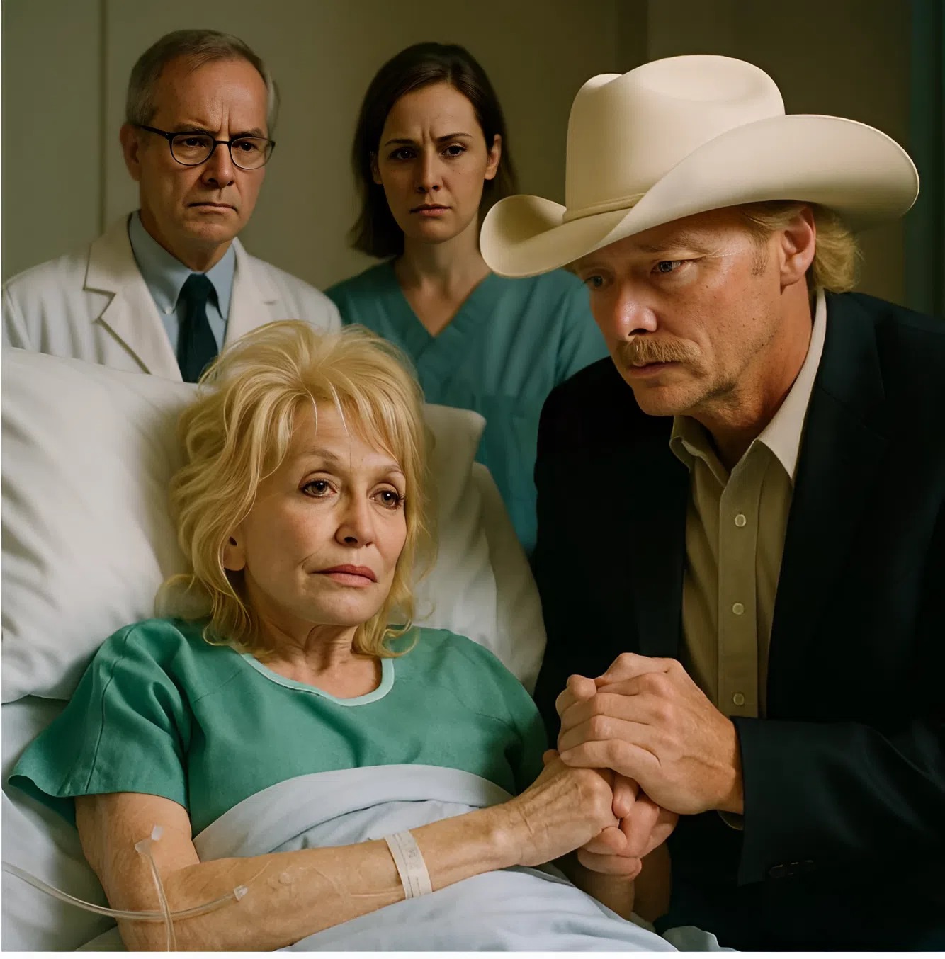 Cover Image for SADNESS ON SADNESS: 20 minutes ago in Tennessee, USA — At the age of 79, Alan Jackson broke down in tears as he shared an urgent message with his followers that Dolly Parton is currently…
