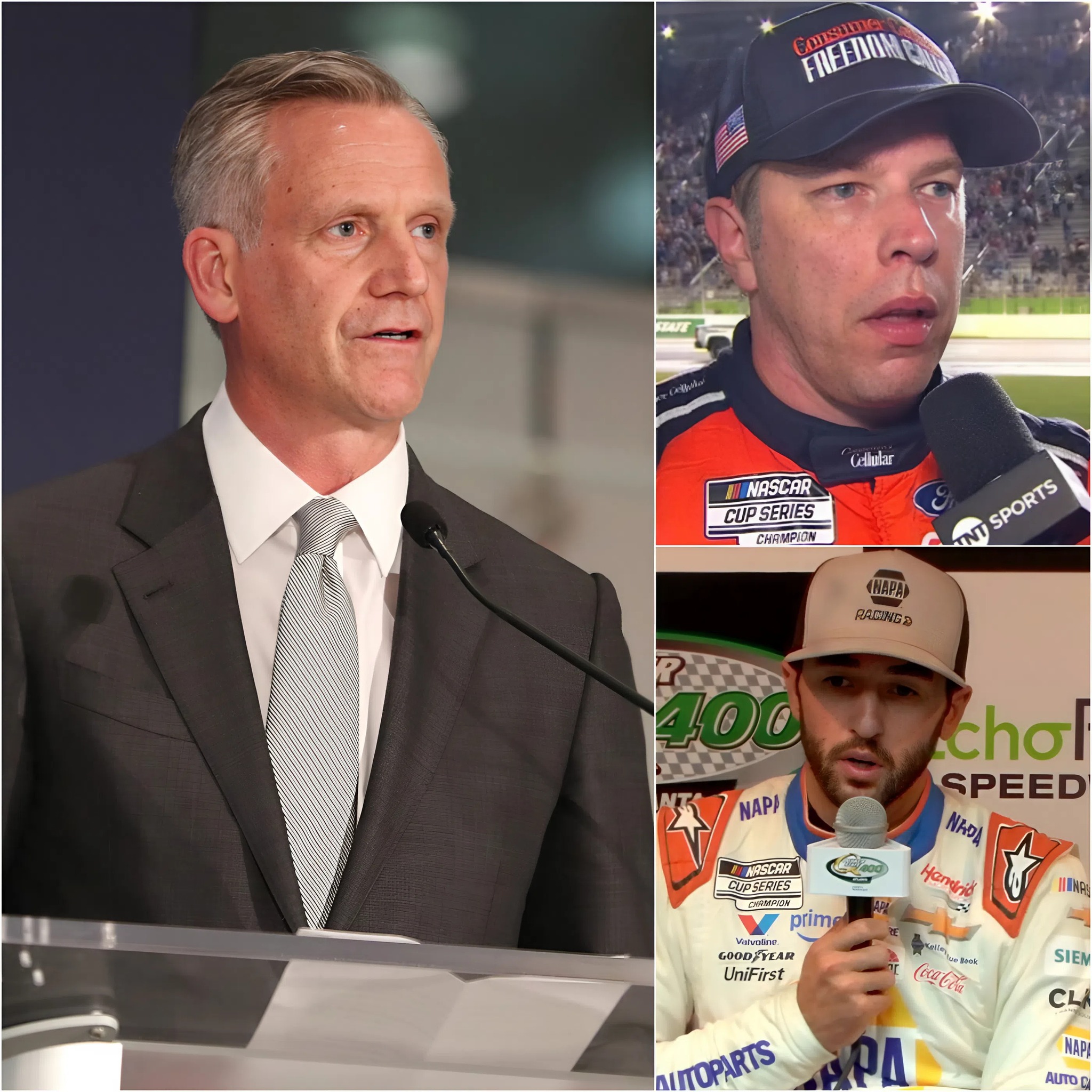 Cover Image for BAD NEWS for HMS: NASCAR and regulators announce race suspension pending investigation into Chase Elliott cheating scandal following Brad Keselowski’s accusations at Quaker State 400.