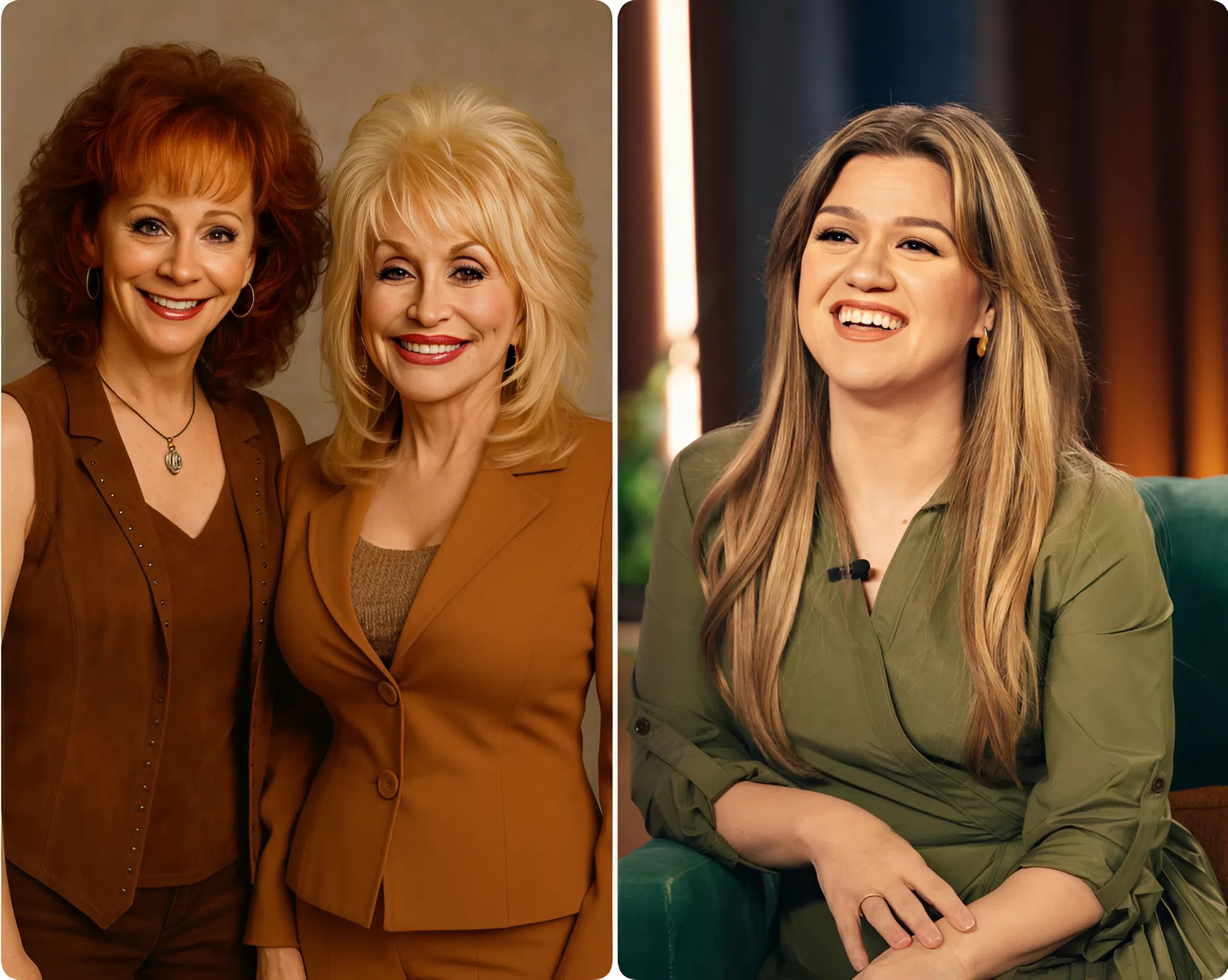Cover Image for Kelly Clarkson Launches “Studio Sessions” in Las Vegas with a One-of-a-Kind Stage Experience — And Two Unexpected Legends Steal the Spotlight: Reba McEntire and Dolly Parton Reunite with Their Country Protégée in a Performance That Left Caesars Palace in Awe