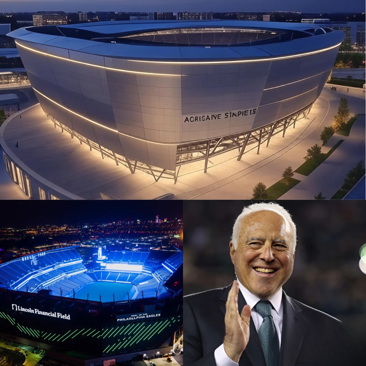 Cover Image for BREAKING: “This is my last wish for retirement” CEO Jeffrey Lurie unveils bold $2.6 billion renovation of Lincoln Financial Field that blends Mid-Atlantic innovation with cutting-edge sustainability. With redesigned luxury suites, interactive AR experiences, and tech-forward seating, the Philadelphia Eagles aim to redefine the future of football…