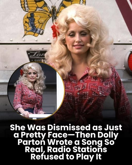 Cover Image for “I know this dress I’m wearing doesn’t hide the secret…” sang Dolly Parton in Down from Dover—a raw ballad about a pregnant teen abandoned by her lover. Radio stations in the 1970s refused to play it. Why? Because Parton dared to tell the truth. Want to hear the song that proved she was far more than rhinestones and blonde wigs?
