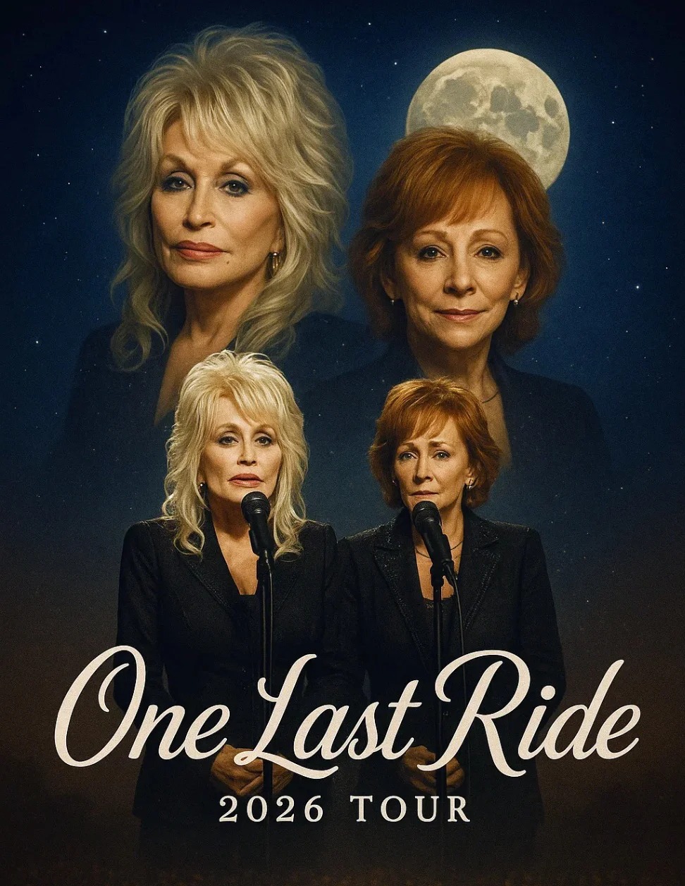 Cover Image for Dolly Parton and Reba McEntire Announce 2026 Tour “One Last Ride” — A Soul-Stirring Revival That Breathes New Life into the Spirit of Country Music — Dates and Cities Revealed…