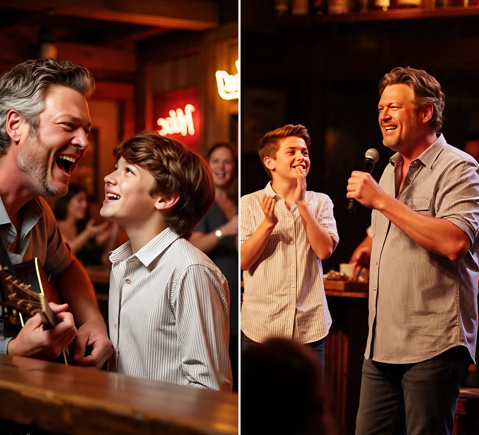 Cover Image for Blake Shelton’s hometown bar, Ole Red, was packed when 16-year-old Zuma Rossdale was unexpectedly introduced on stage, and what happened next stunned everyone. Zuma performed John Michael Montgomery’s “Sold with Blake Shelton (The Grundy County Auction Incident)” with skill and confidence..