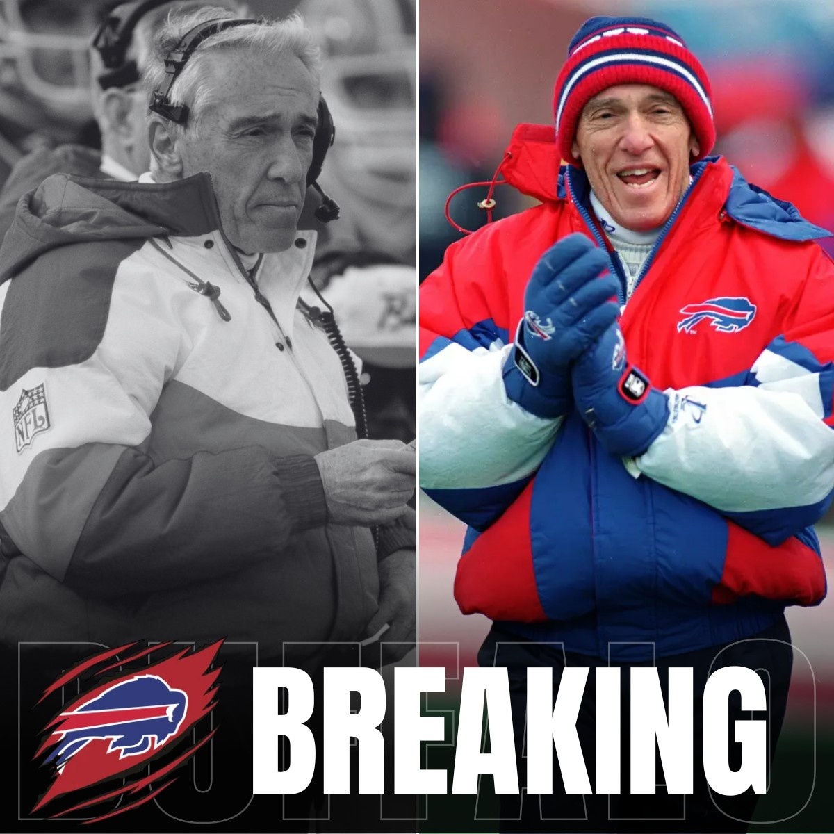 Cover Image for Farewell to a legend: Just 30 minutes ago, heartbreaking news emerged that former Buffalo Bills head coach Marv Levy has passed away. Known for his fiery spirit, sharp wit, and unmatched leadership, Levy carved his name into NFL history by guiding the Bills to an unprecedented four consecutive Super Bowl appearances in the early 1990s. More than a coach, he was a symbol of resilience and determination, inspiring generations of players and fans alike. Today, the football world mourns the loss of not just a Hall of Fame coach, but a true icon whose legacy will echo through the game forever.