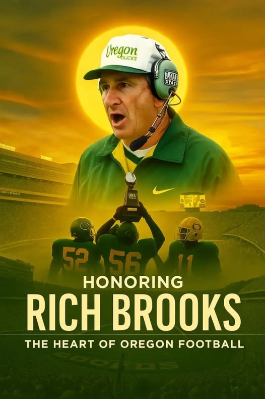 Cover Image for DUCKS FAITHFUL TRIBUTE: Autzen Stadium will open its gates free of charge for three full days to honor the life and legacy of legendary coach Rich Brooks, giving fans rare behind-the-scenes access — from the Oregon Ducks’ locker rooms and player tunnels to the hallowed trophy displays that still shine with his triumphs.