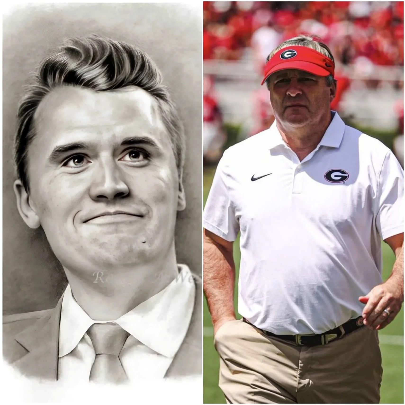 Cover Image for Kirby Smart just successfully auctioned a painting of Charlie Kirk to honor his deep contributions to America. The price of the artwork left everyone in utter disbelief — but what’s truly stirring conversation is the unexpected spot where Smart chose to place the painting…