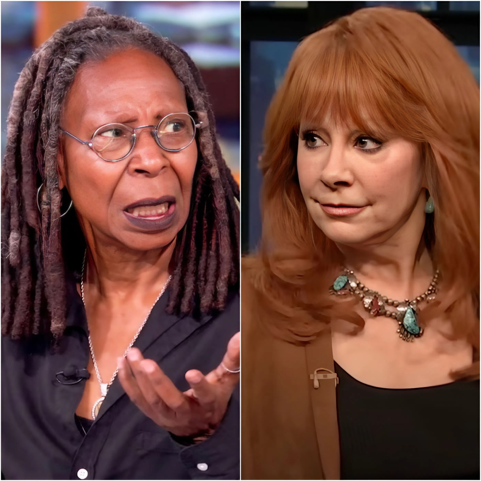 Cover Image for “SHE’S JUST A SINGER.” That’s what Whoopi Goldberg said — just seconds before the studio turned into a televised earthquake, and Reba McEntire responded with a single line that left her frozen live on air. At first, Reba said nothing. She nodded. Breathed. Waited. But when Whoopi kept going… everything shifted.  McEntire lifted her head. Placed both hands on the table. And delivered seven words — no more, no less. The cameras kept rolling. But the director didn’t dare whisper “continue.” Someone backstage exhaled. The guests stared down at the floor. Whoopi? Not a sound. Just one blink. And then… silence. The woman once dismissed as “just a singer from another era” had just done what no one else had achieved in ten years of live television: She froze the entire studio.  Not out of rage. But because everyone suddenly realized — they had misjudged her. The clip is now being shared by the hour — not because Reba McEntire appeared powerful, but because her words tore straight through a media façade that had been polished for decades. So what exactly were those seven words? And why are people calling this the moment a daytime icon lost her voice — live on air?