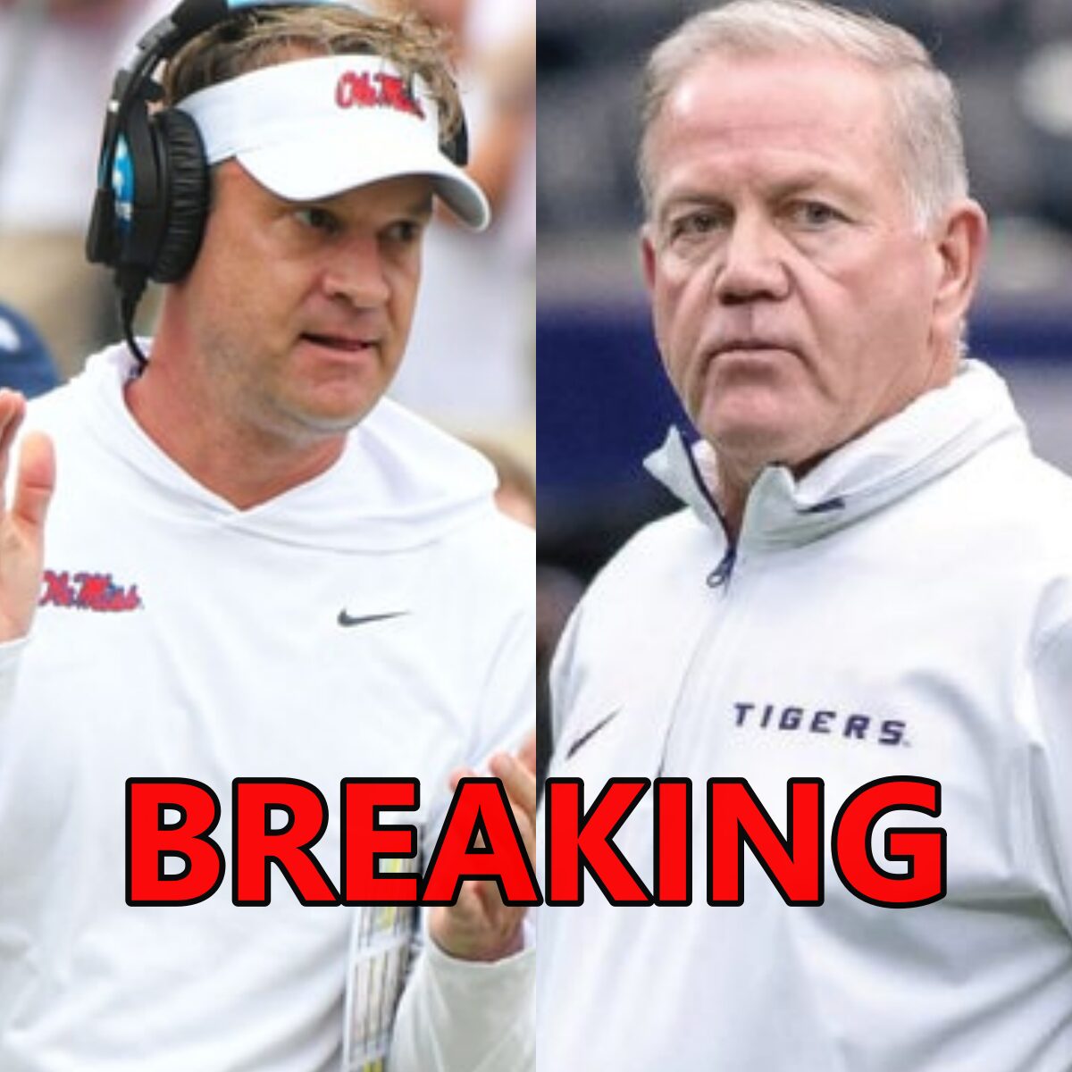 Cover Image for BREAKING NEWS: LSU Tigers head coach Brian Kelly has stunned the college football world with his latest remarks — delivering surprising praise for the Ole Miss Rebels’ powerful game strategy, while boldly declaring that he has already uncovered and defeated their biggest weakness.  But the real shock came afterward. Ole Miss head coach Lane Kiffin was asked to respond — and what he said left reporters buzzing, fans divided, and the internet demanding to know more.
