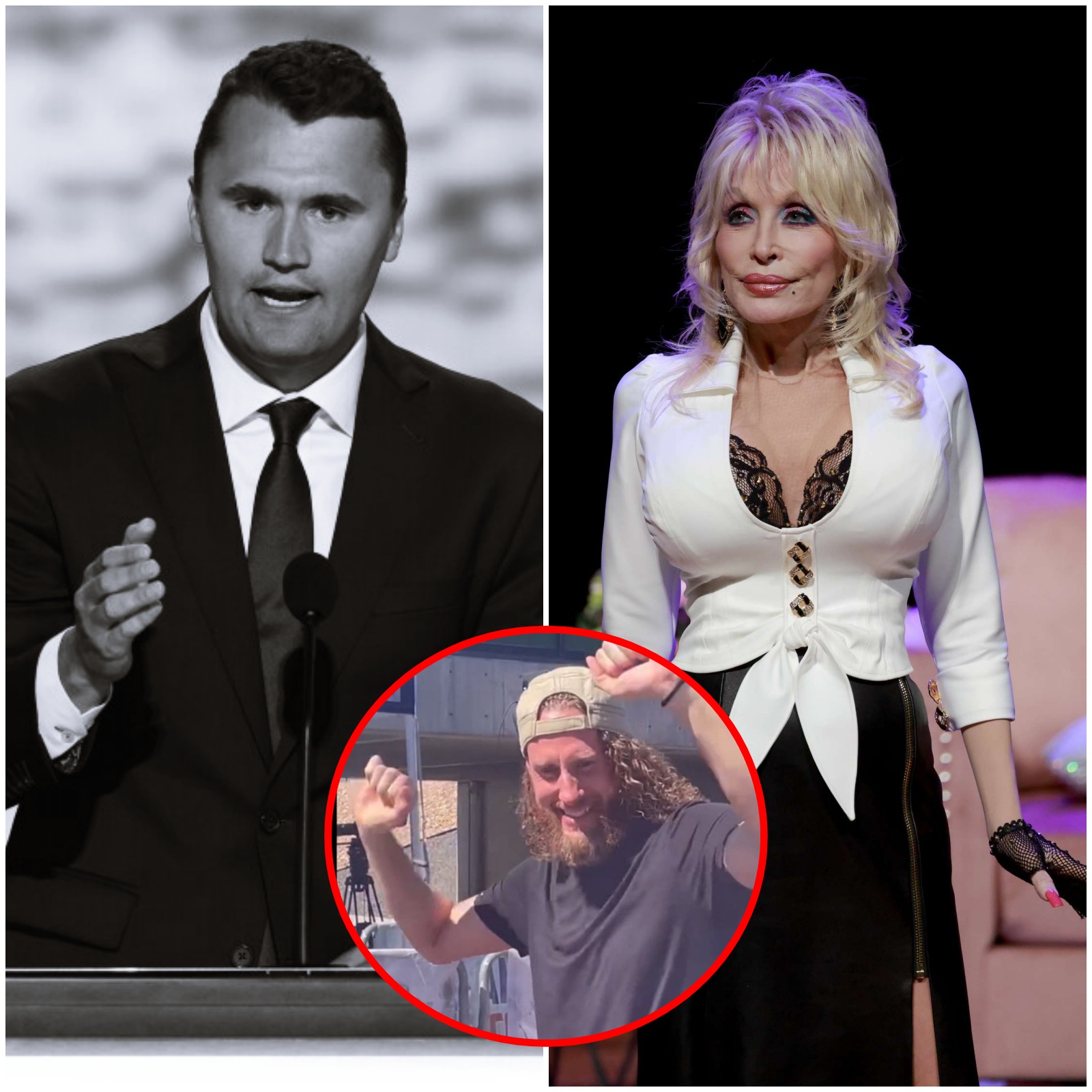 Cover Image for Breaking News: Country legend Dolly Parton has issued a lifetime ban after discovering that a spectator photographed celebrating Charlie Kirk’s death at Utah Valley University was none other than one of her own touring crew members. With firm conviction, Parton announced that neither the individual nor their family will ever be allowed near her concerts again — sending a clear message that she will not tolerate disgrace or the mocking of tragedy…
