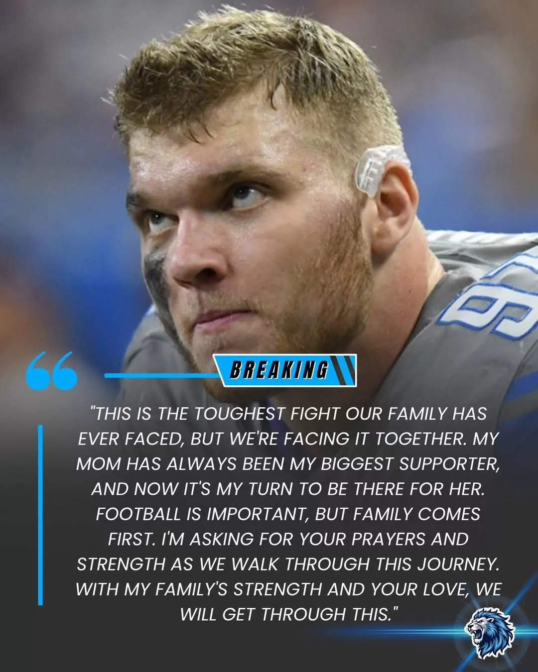 Cover Image for SAD NEWS: Detroit Lions Star Aidan Hutchinson and His Family Face Heartbreaking News About His Mother â and the Head Coachâs Reaction Left Fans Stunned