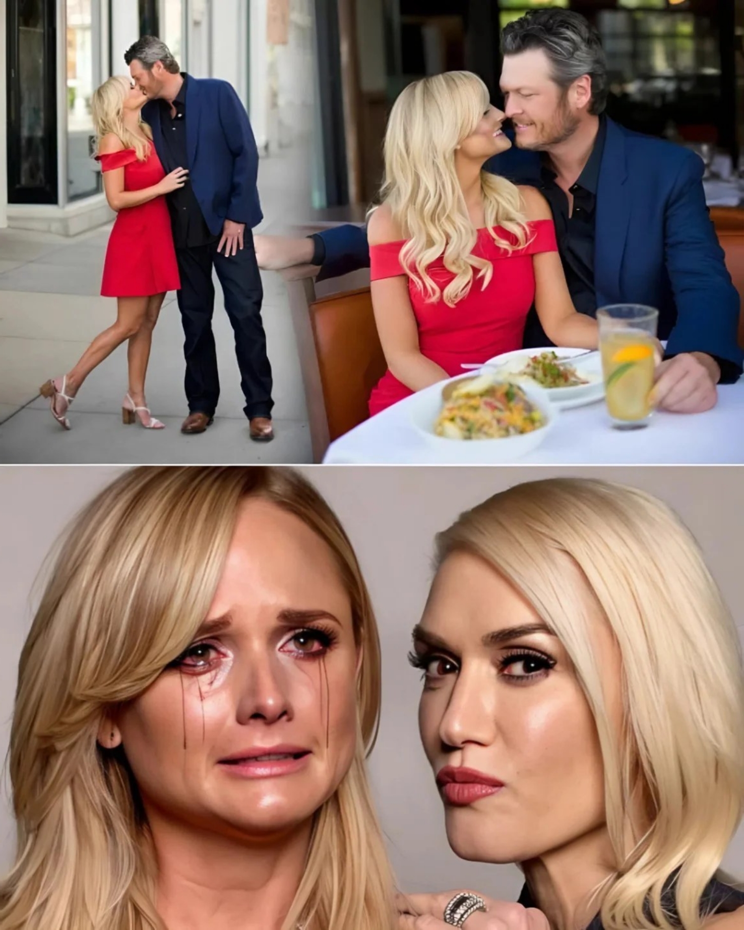 Cover Image for Blake Shelton was recently seen having dinner with ex-wife Miranda Lambert at a luxurious restaurant in Italy. The two were spotted leaving hand-in-hand — and even shared a kiss by the roadside, shocking fans and paparazzi alike. Gwen Stefani wasted no time responding — and her move left Miranda absolutely humiliated. You won’t believe what she did.
