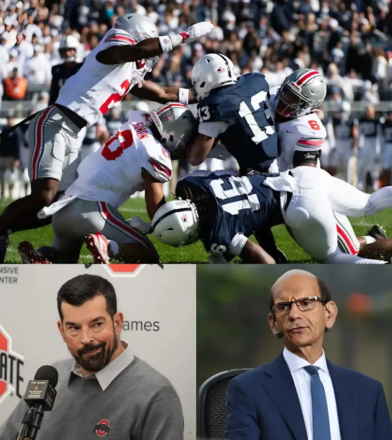 Cover Image for đ„ âSIT DOWN, SON â THIS IS OHIO FOOTBALL.â Ryan Day Silences ESPN Critic in Epic Live TV Moment đłđ