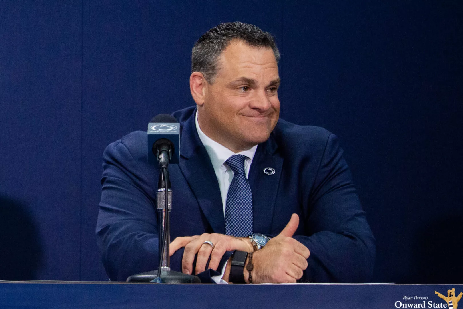 Fans react in stands