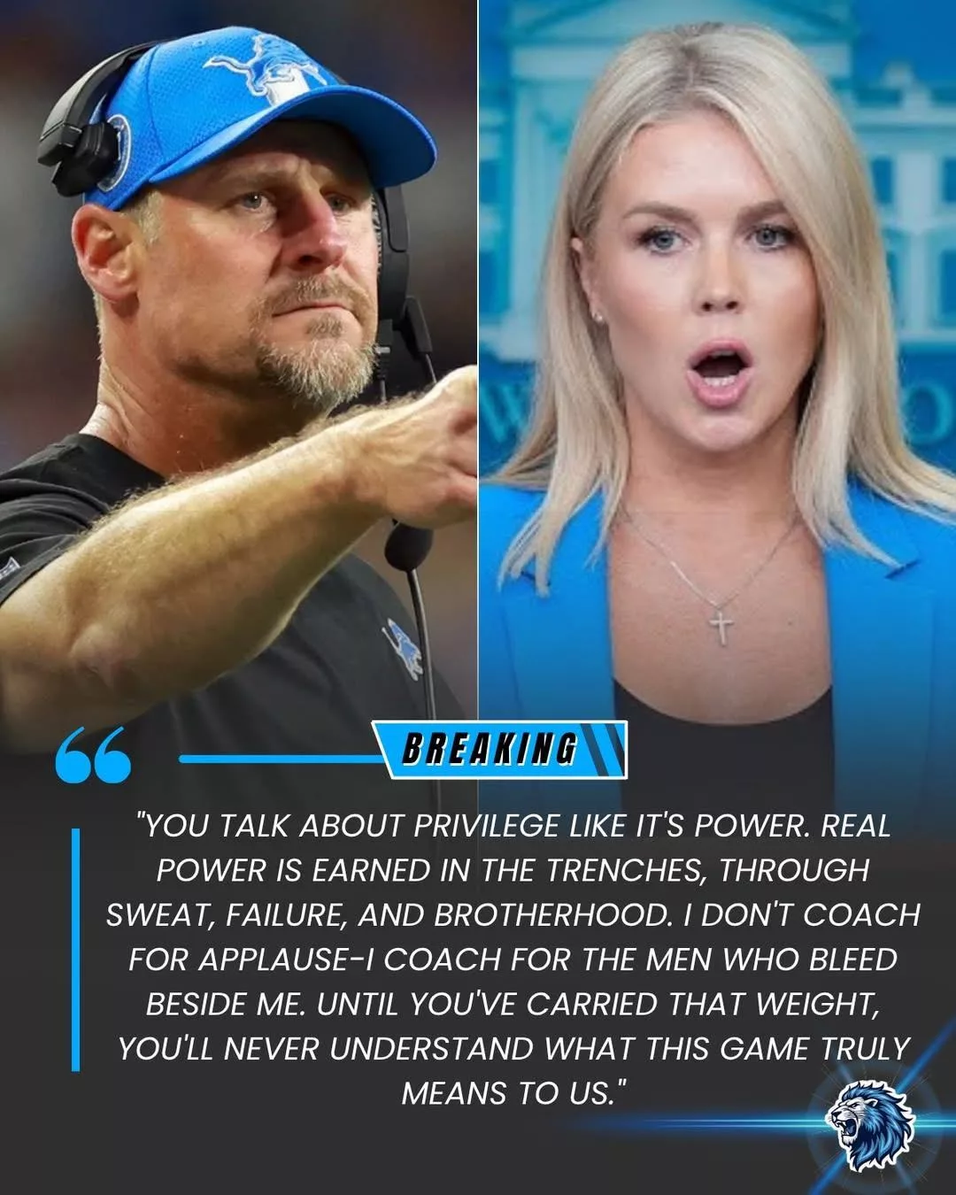 Cover Image for “Sit Down, Little Girl” — How Dan Campbell Silenced a TV Critic and Went Viral