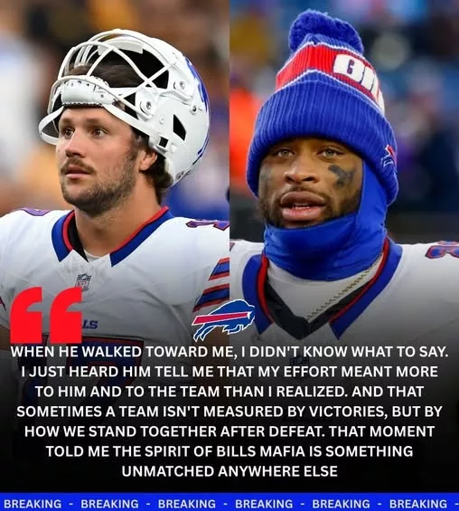 Cover Image for After the final whistle of the Bills’ loss to the Texans at RNG Stadium, while his teammates walked over to greet the fans, Ray Davis — the star who exploded with a 97-yard kickoff return touchdown — sat quietly on the cold bench, deep in thought, disappointed that his effort could not bring the team a victory. And just as that heavy atmosphere settled over the sideline, Josh Allen walked toward him. a moment so unexpected it brought Davis to tears… words he never thought he would hear.