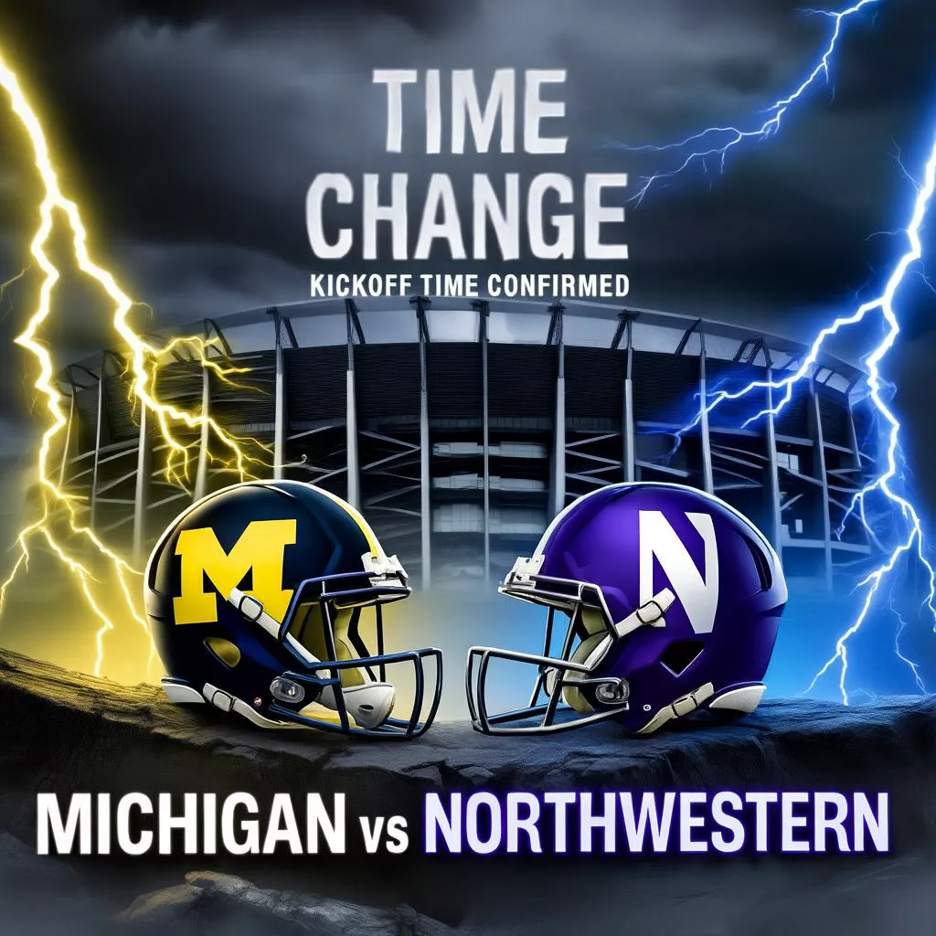Cover Image for TIME CHANGE ALERT: Michigan vs Northwestern at Wrigley Field Stadium — Kickoff Time Officially Confirmed as Big Ten Adjusts the Schedule for One of the Most Anticipated Battles of the Season!