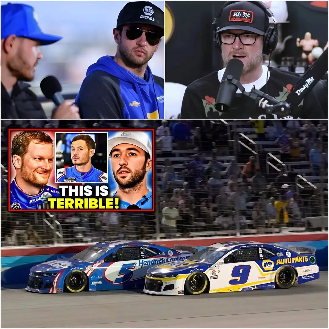 Cover Image for NASCAR BOMBSHELL🛑 Dale Earnhardt Jr. JUST DECLARED Chase Elliott Could DESTROY Kyle Larson’s Spot at Hendrick!