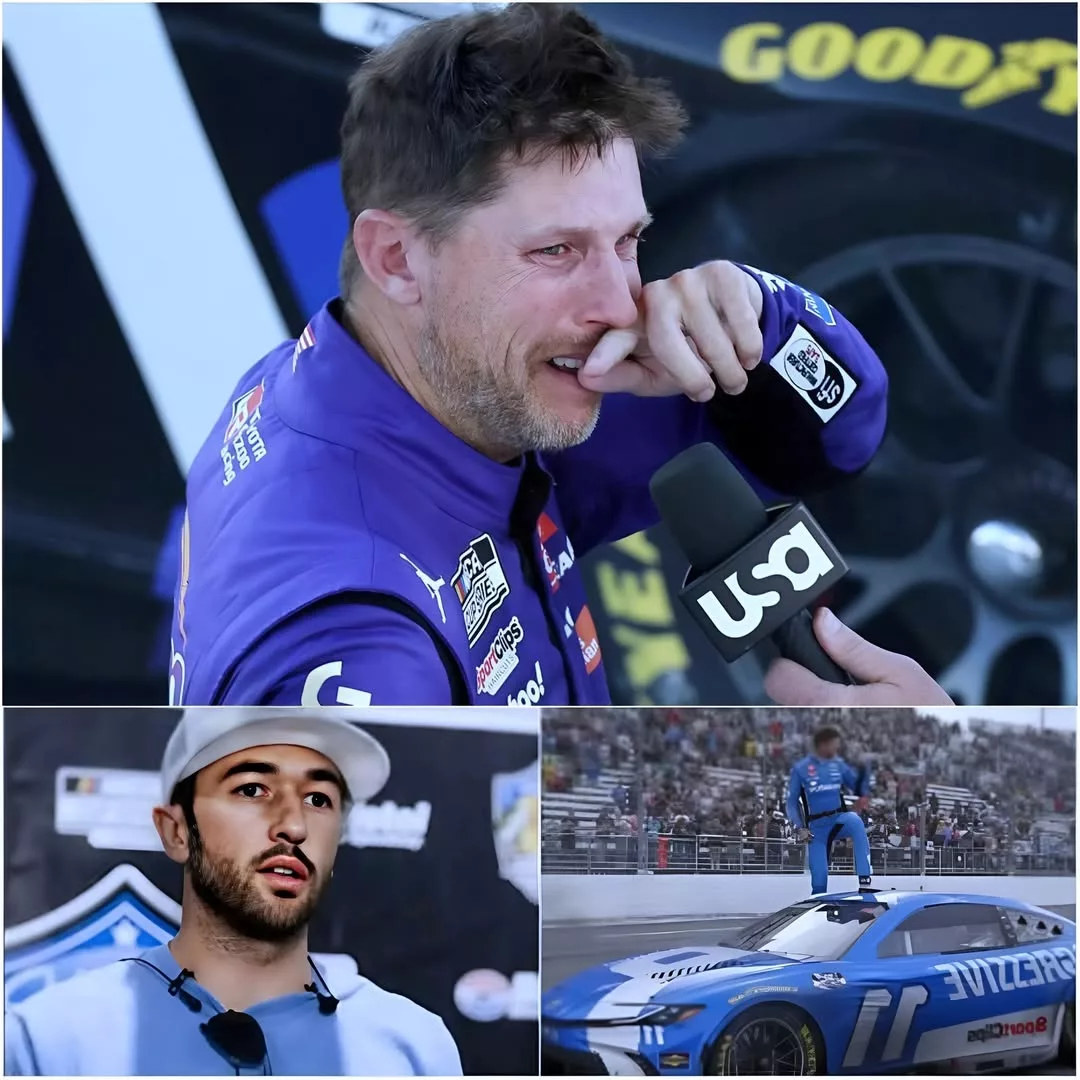 Cover Image for 🛑“IT’S OVER…” In a jaw-dropping announcement, Denny Hamlin has confirmed he’s leaving the NASCAR Cup Series. The 3-time Daytona 500 winner fought back tears as he addressed reporters: “I’ve given everything I have to this sport… but it’s time to step back before it takes more than I can give.” The garage went silent. Fellow drivers were seen emotional — with Chase Elliott calling it…👇