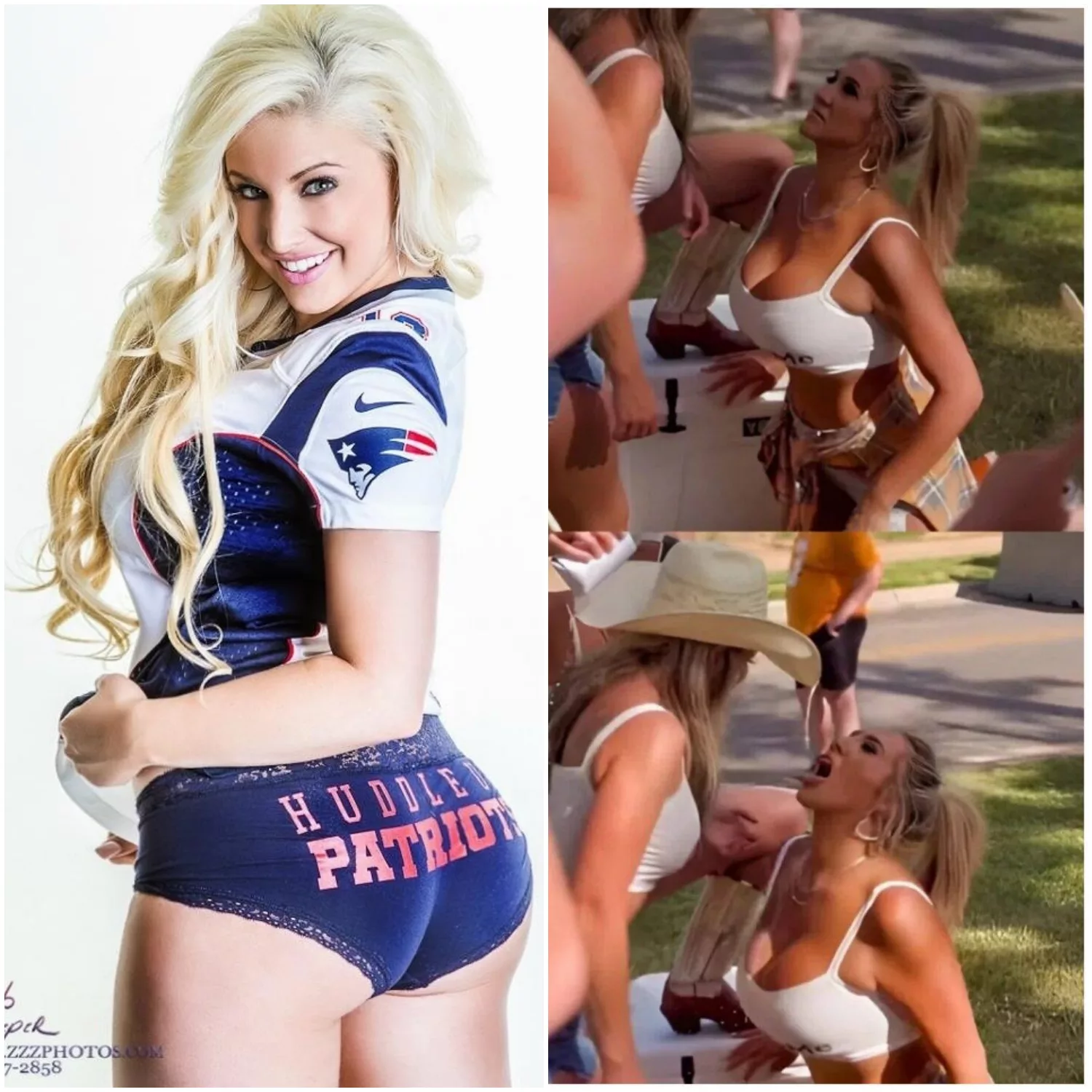 Cover Image for BREAKING NEWS: A female New England Patriots fan will keep her promise by posting nude photos of herself if her team wins against the Cincinnati Bengals this weekend, sending fans into a frenzy and leaving them unable to take their eyes off the screen…