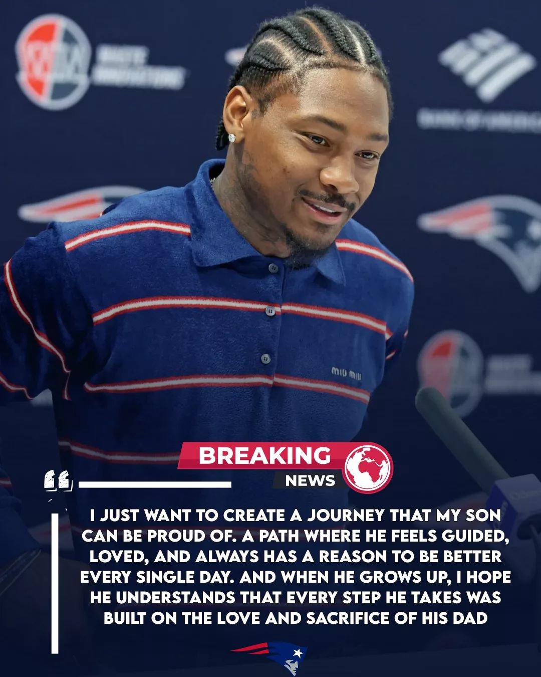 Cover Image for After Welcoming First Son with Cardi B Earlier This Month, Stefon Diggs Excites Patriots Nation with Meaningful Future Plans for the Baby Boy