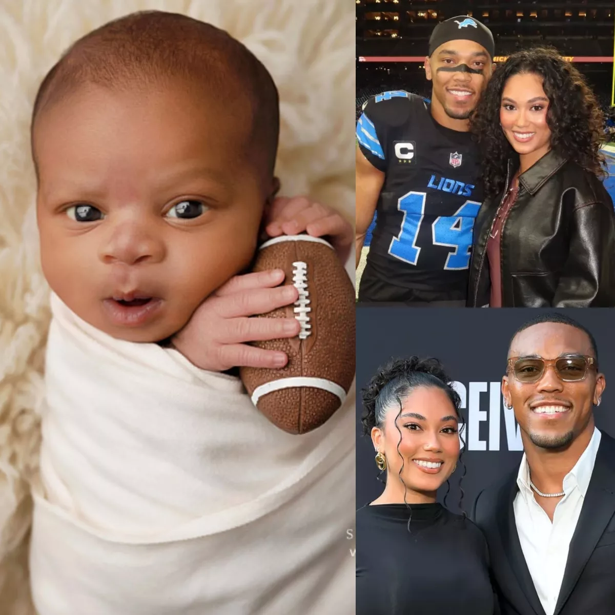 Cover Image for Amon-Ra St. Brown and his girlfriend, Brooklyn Adams, just set the internet on fire with a shocking announcement — they’ve welcomed their first child! 👶💥