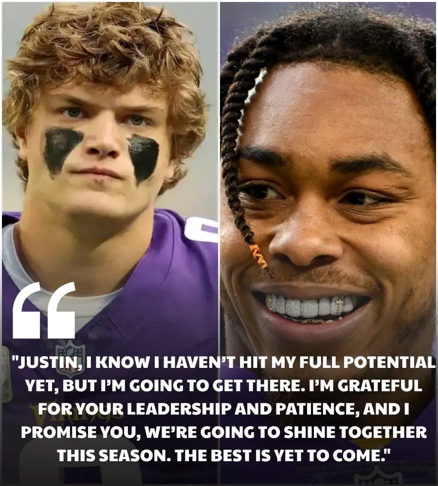 Cover Image for ‘We’re Going to Shine Together’ — J.J. McCarthy’s Powerful Message to Justin Jefferson!